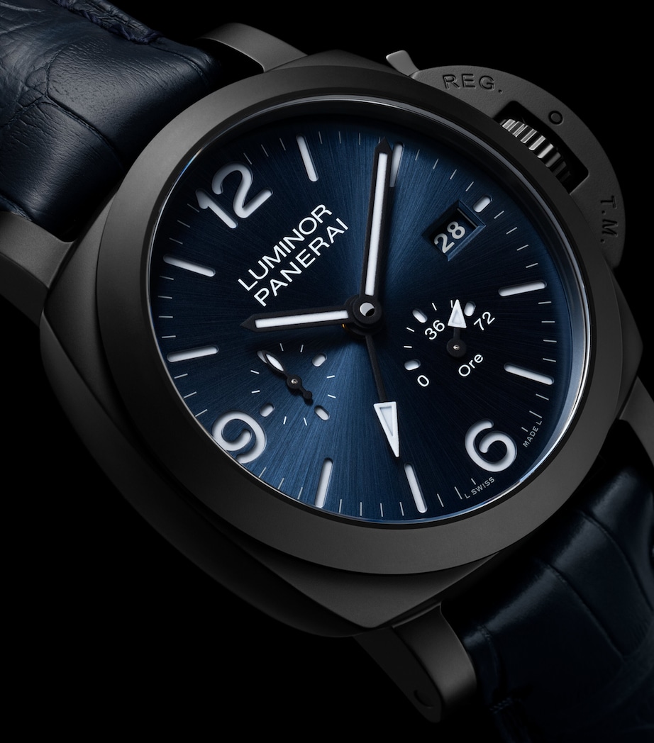 Panerai Ceramic Luminor GMT Power Reserve Watch 44mm Dark Blue Image 6