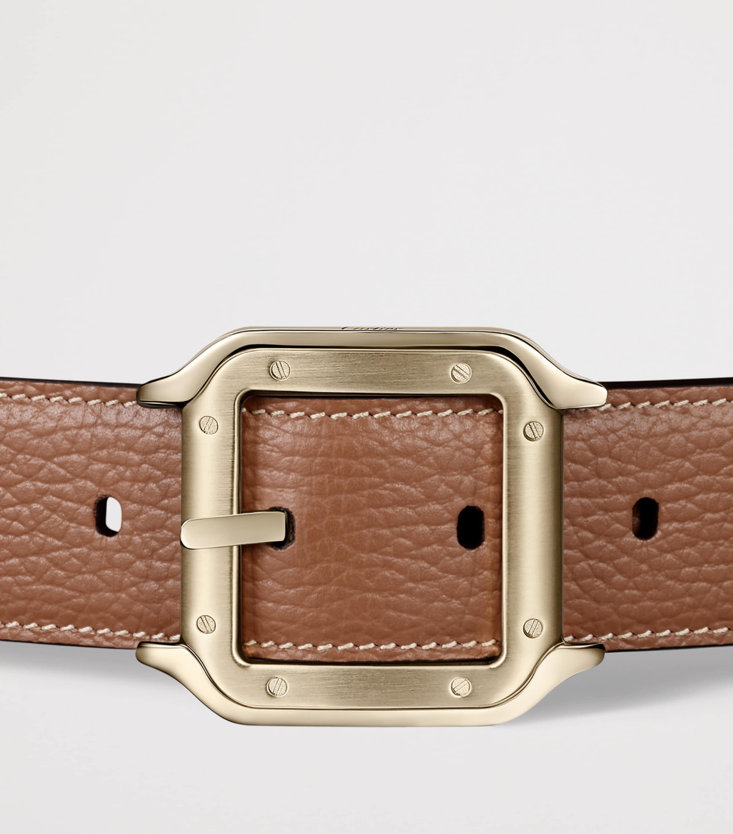 Cartier Leather Reversible Santos de Cartier Belt Black Image 5