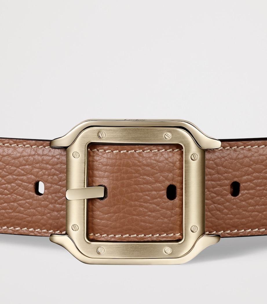 Cartier Leather Reversible Santos de Cartier Belt Black Image 5