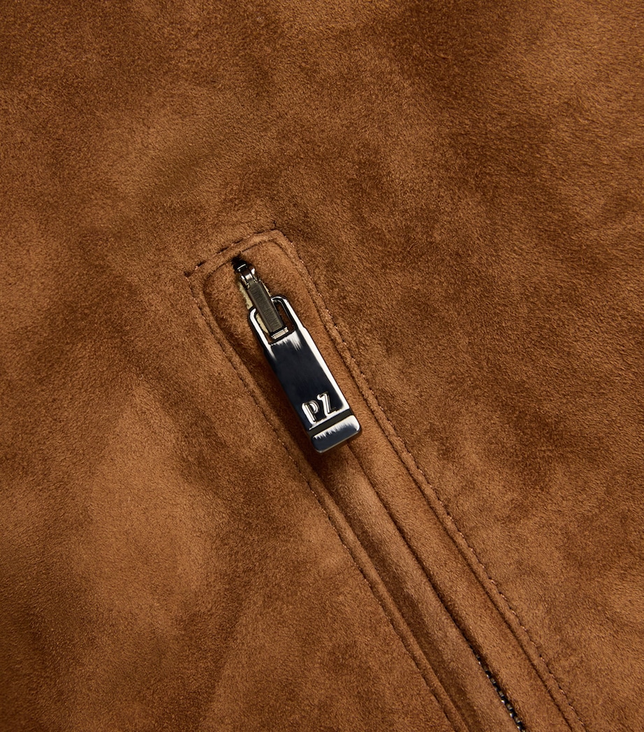 Suede Bomber Jacket 42 BROWN Image 5