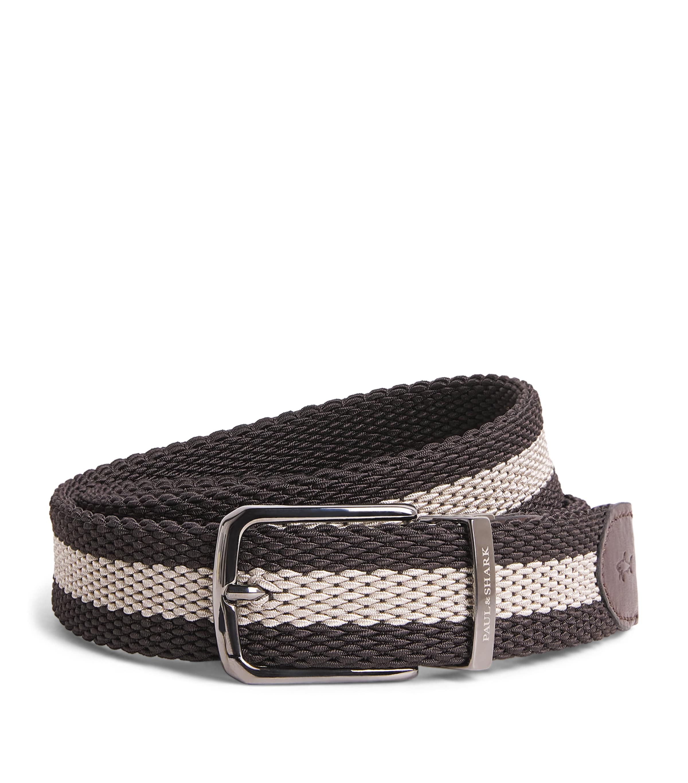 Paul & Shark Cotton Woven Reversible Belt Marrone Beige Image 1