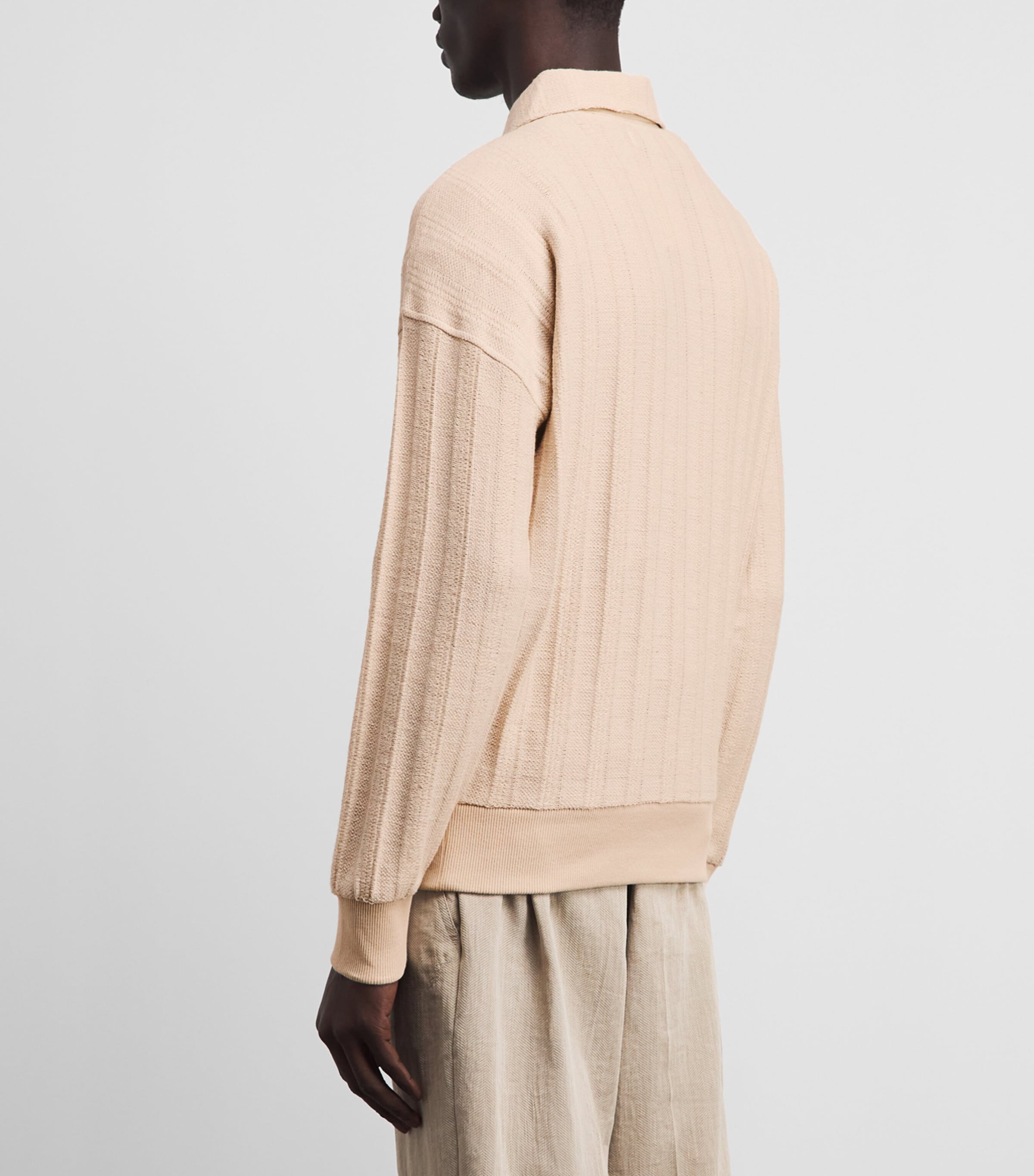 Oliver Spencer Mens Lorimer Half-Zip Sweatshirt Cream Image 5