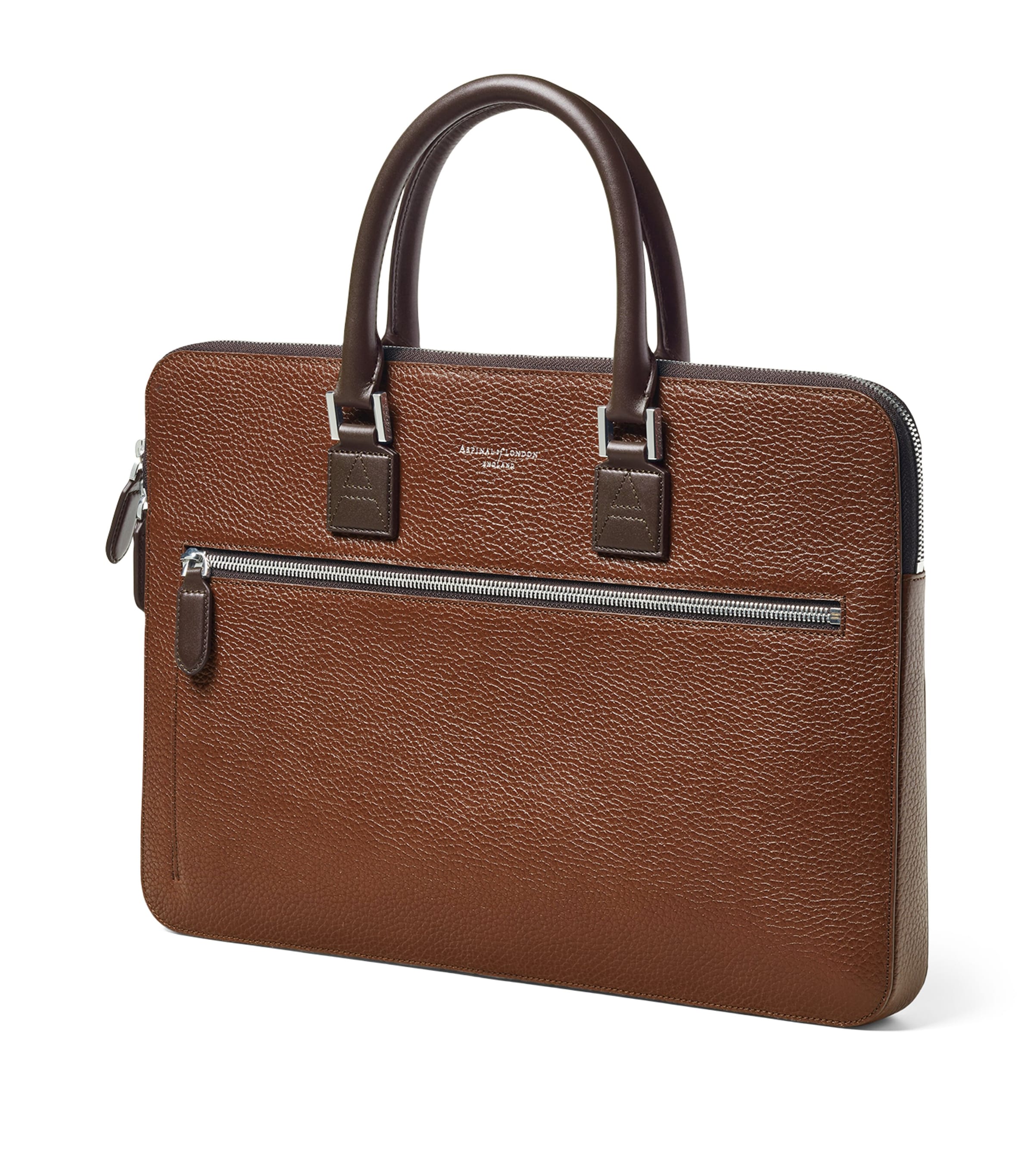 Leather Connaught Briefcase TOBACCO Image 4
