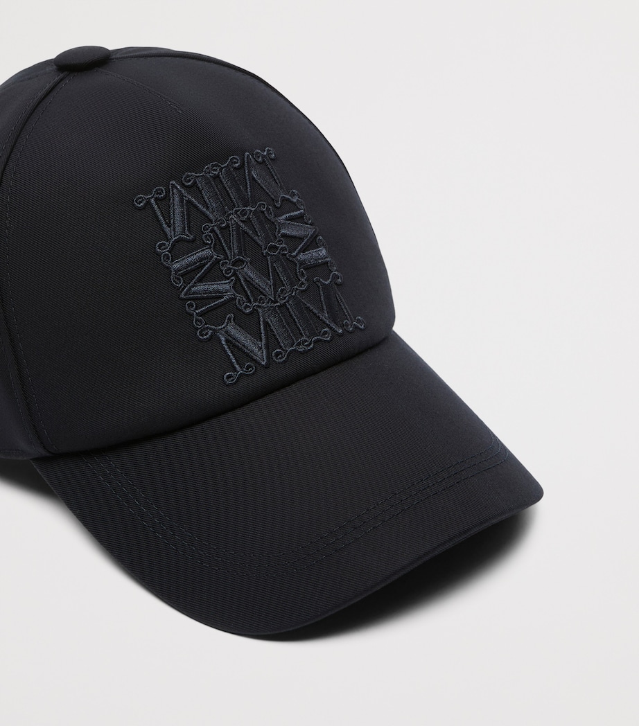 Max Mara Water-Repellent Monogram Baseball Cap Midnightblue Image 2
