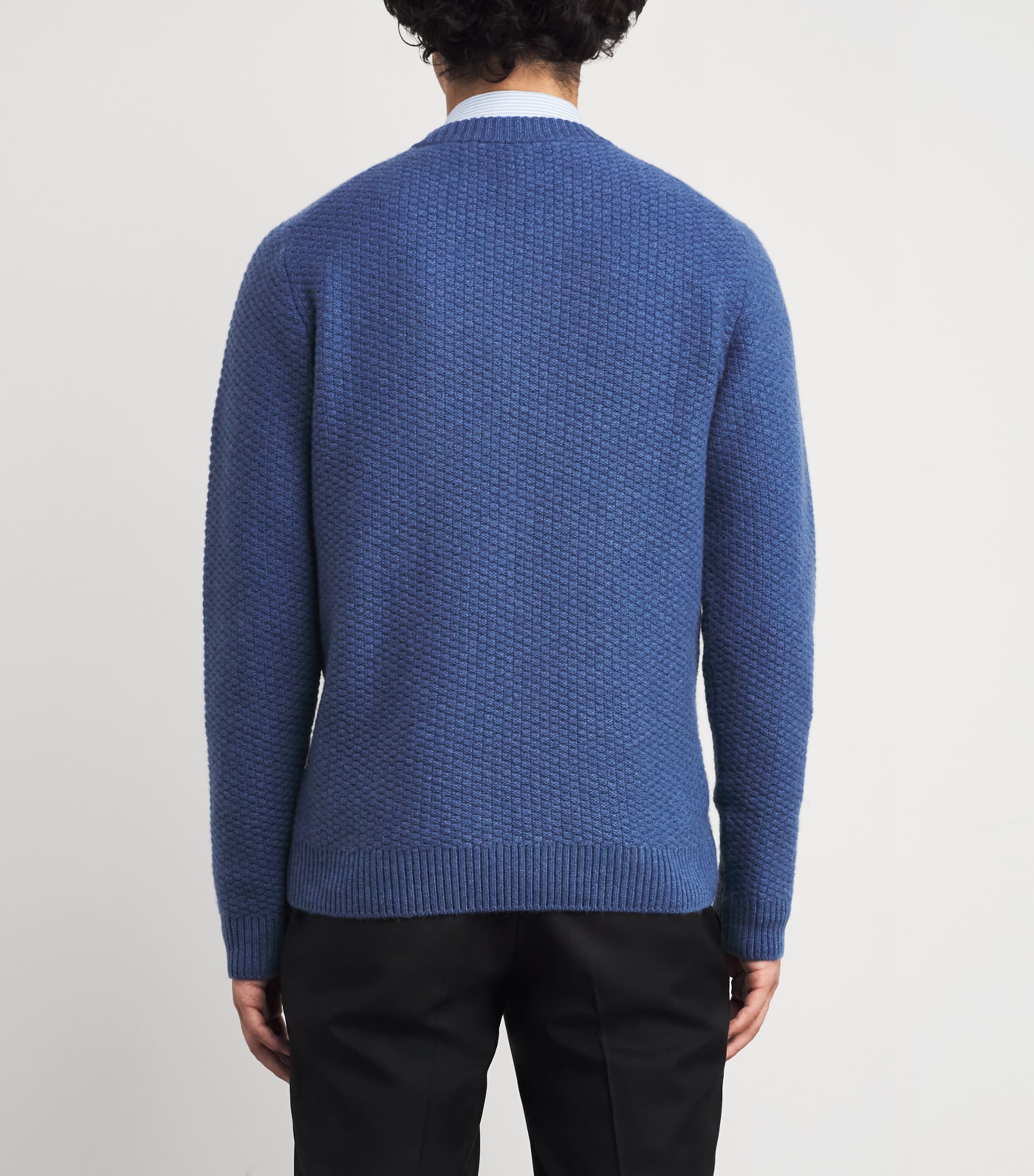 Cashmere Textured Sweater SOFT DENIM Image 4