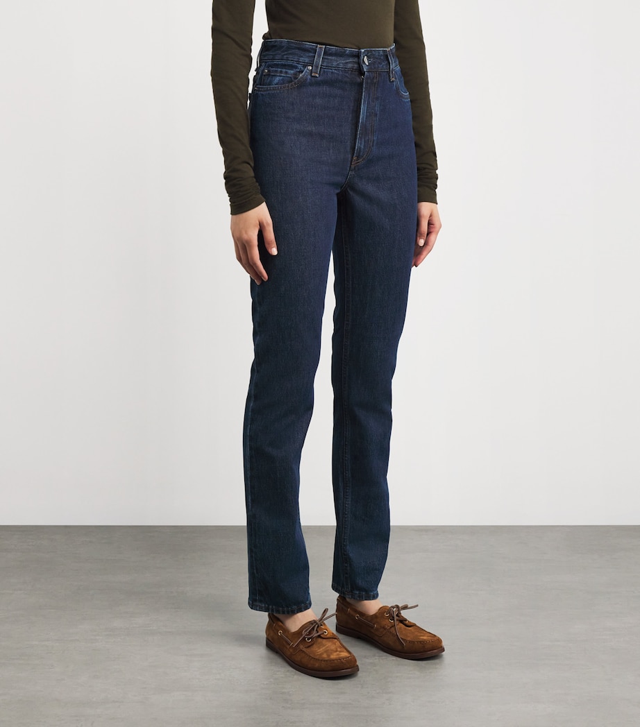 Organic Denim Slim High-Rise Jeans 304 INDIGO Image 3