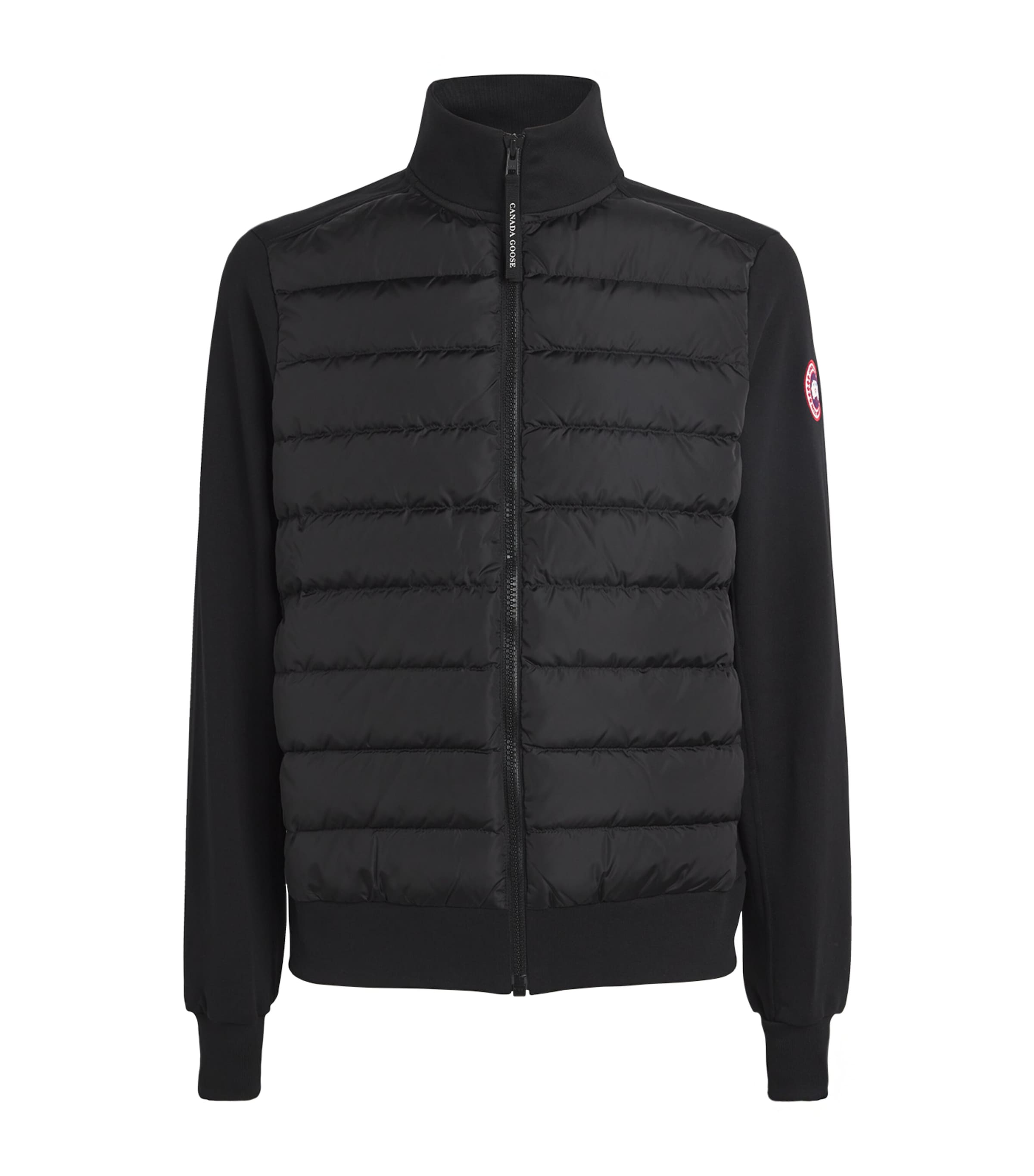 Canada Goose Knitted Hybridge Puffer Jacket In Black