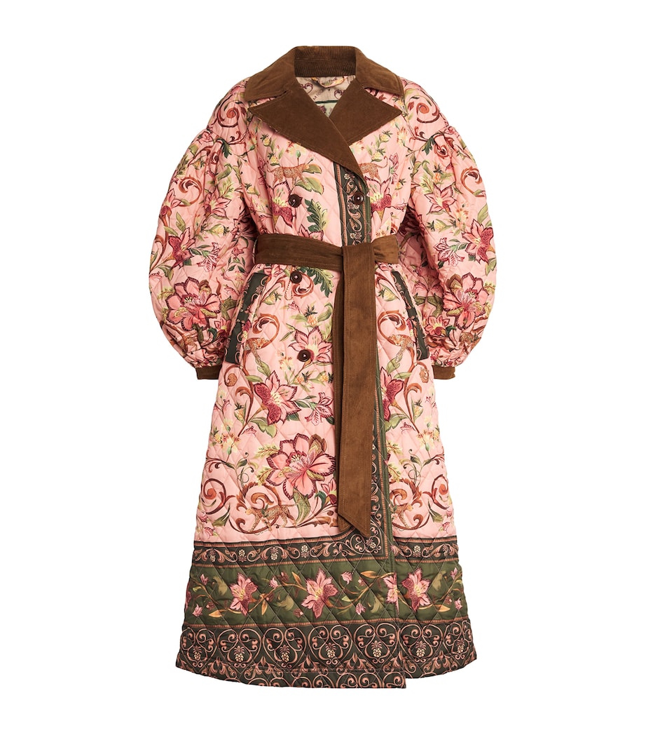 x FARM Rio Quilted Cami Coat TROPICL/BGE HRT PRNT Image 1