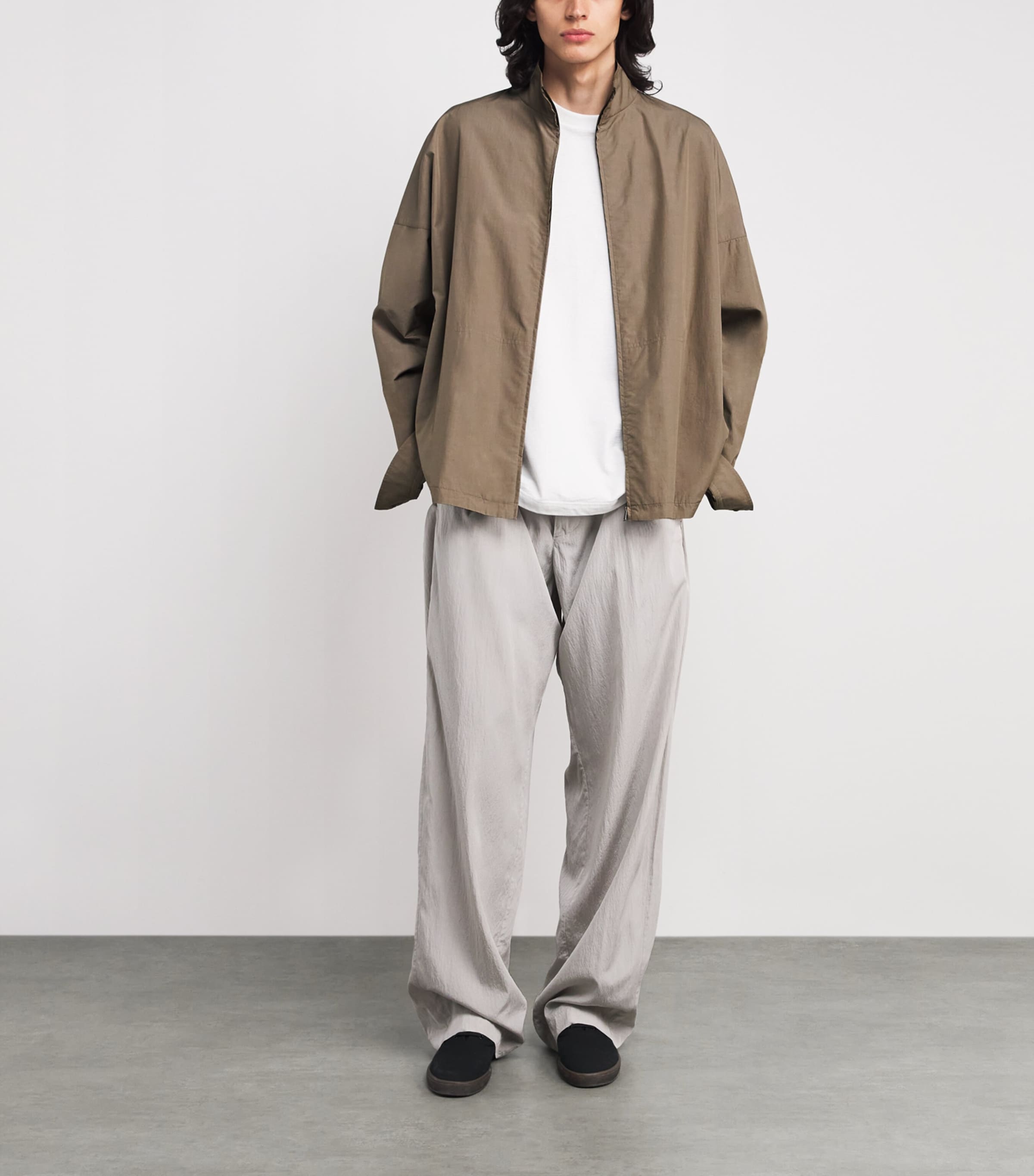 The Row Mens Trenton Cotton Jacket Leaf Green Image 2