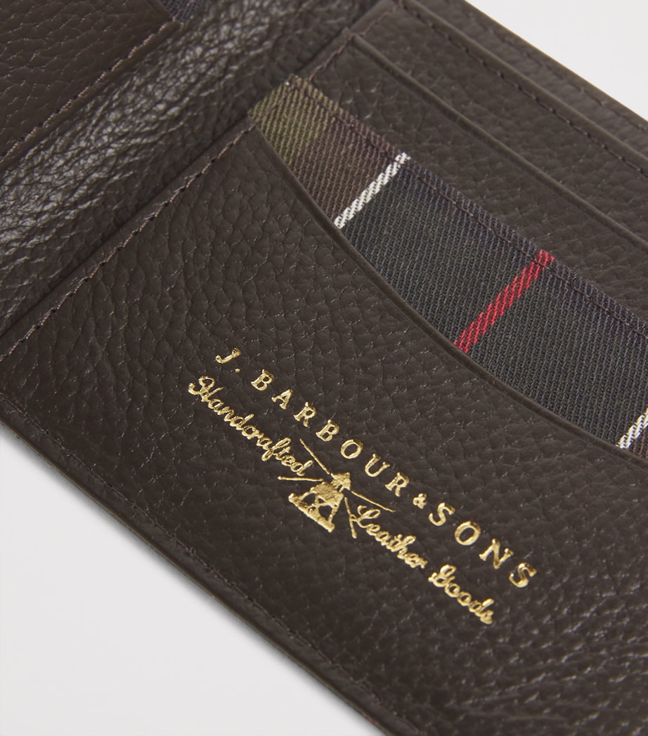 Cotton Leather-Detail Tartan Wallet CLASSIC TARTAN Image 4