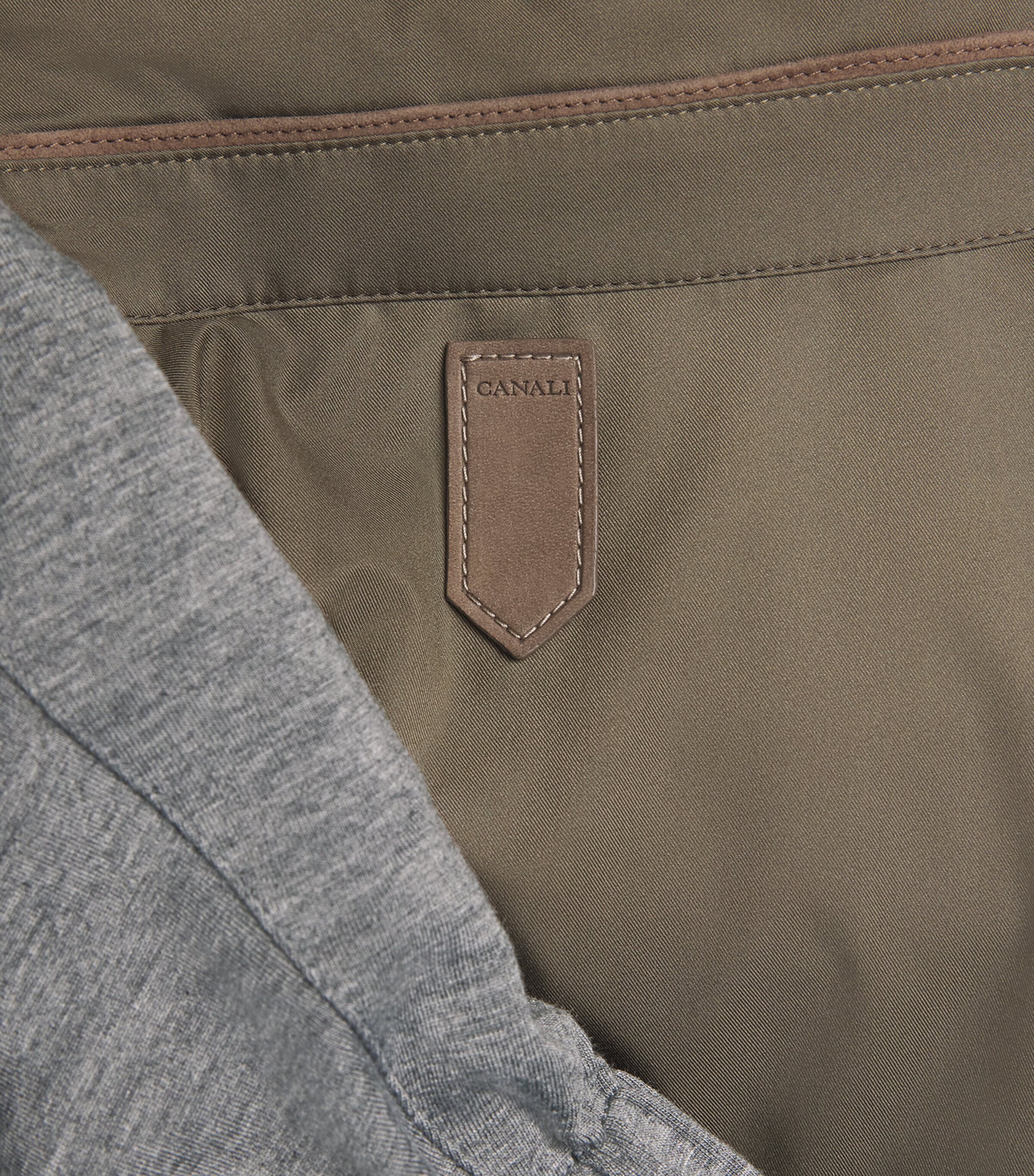 Canali Mens Reversible Hybrid Jacket Green Image 7