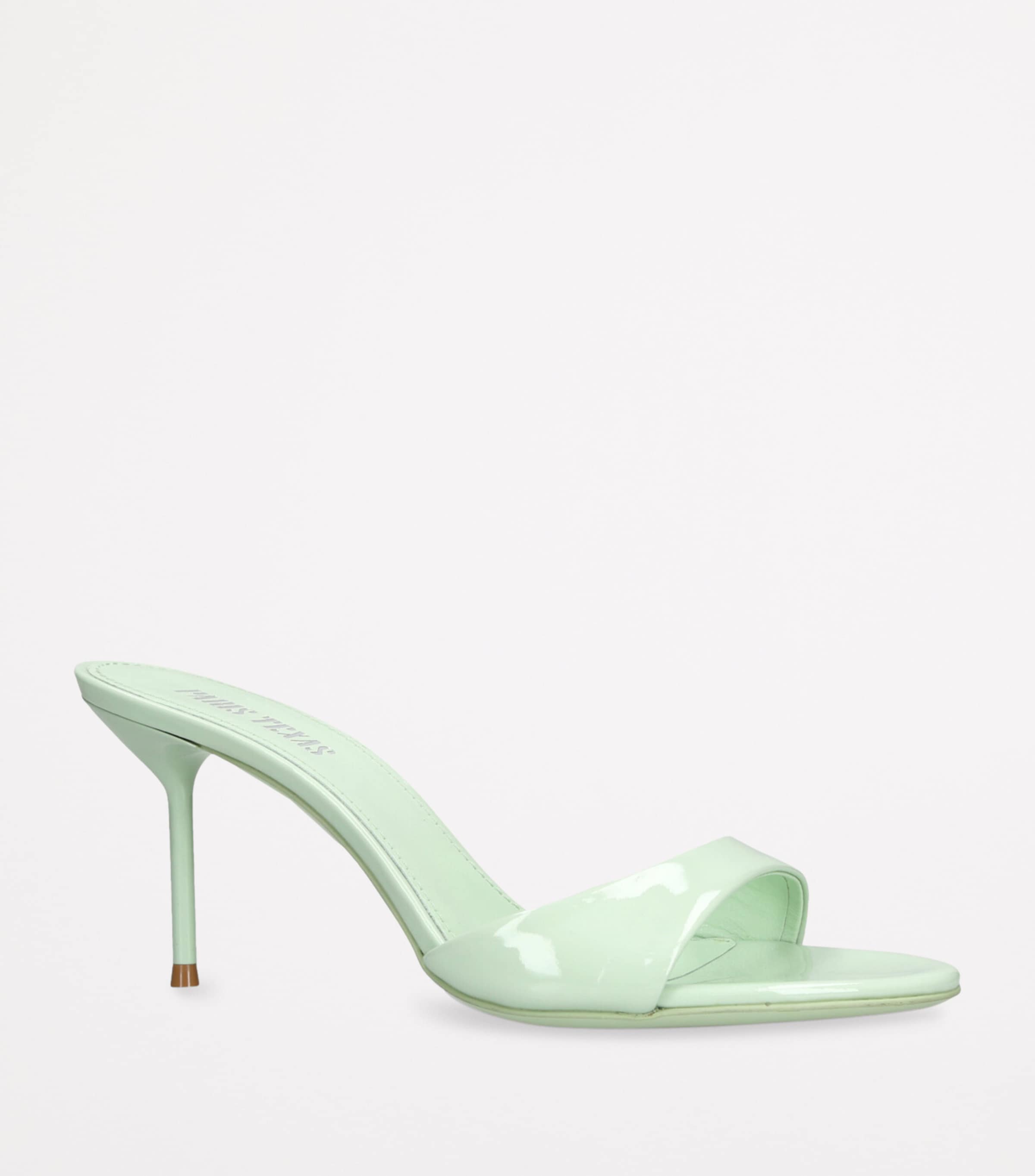 Paris Texas Patent Leather Lidia Mules 70 Pale Green Image 3