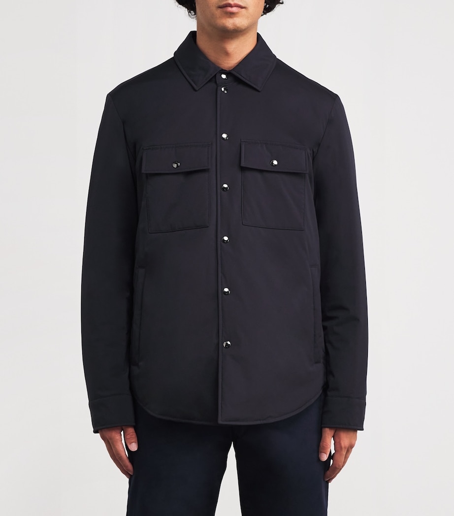 Water-Repellent Padded Olli Overshirt 464 NAVY Image 3
