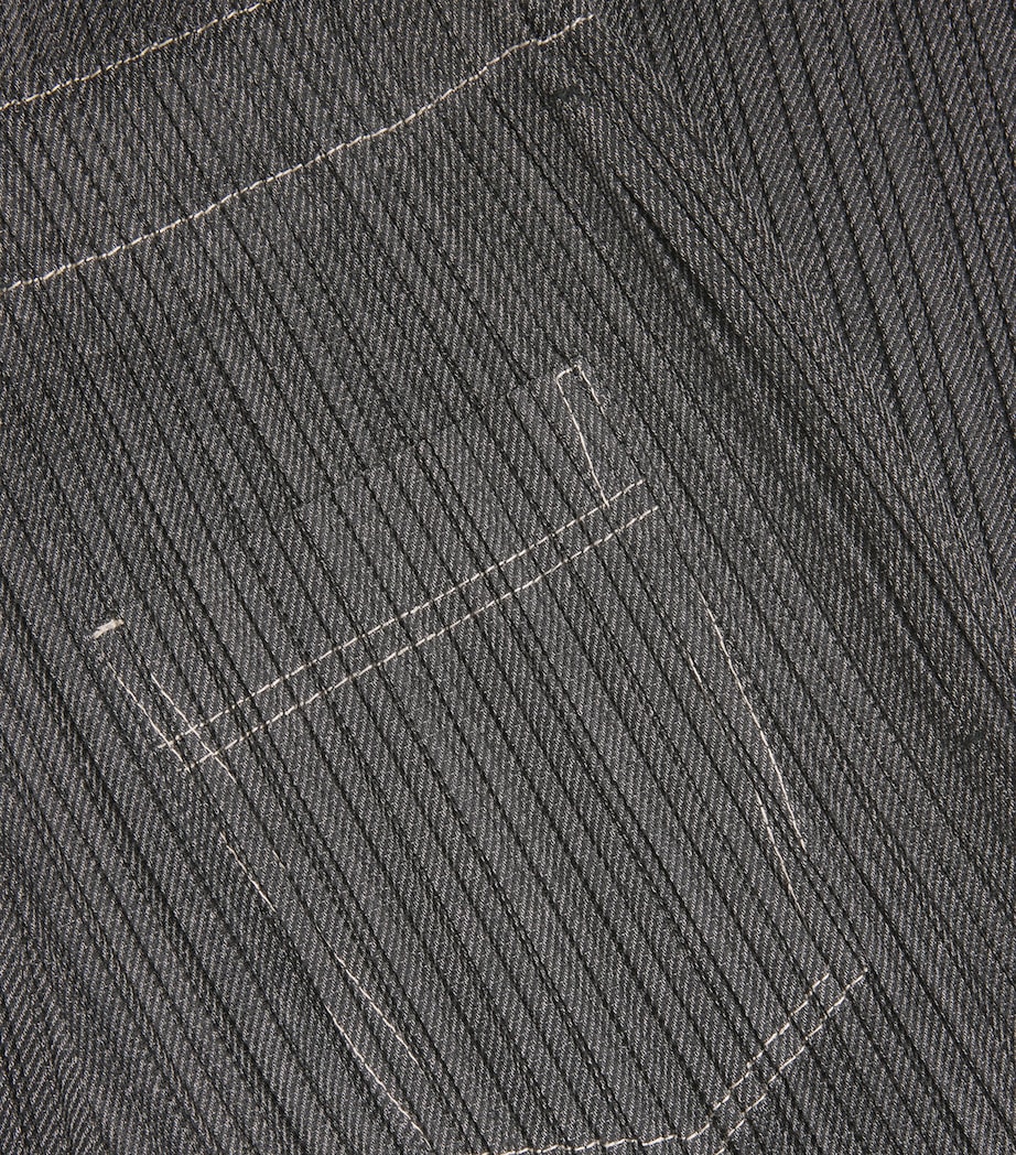 Cotton Denim Trousers BLACK Image 5