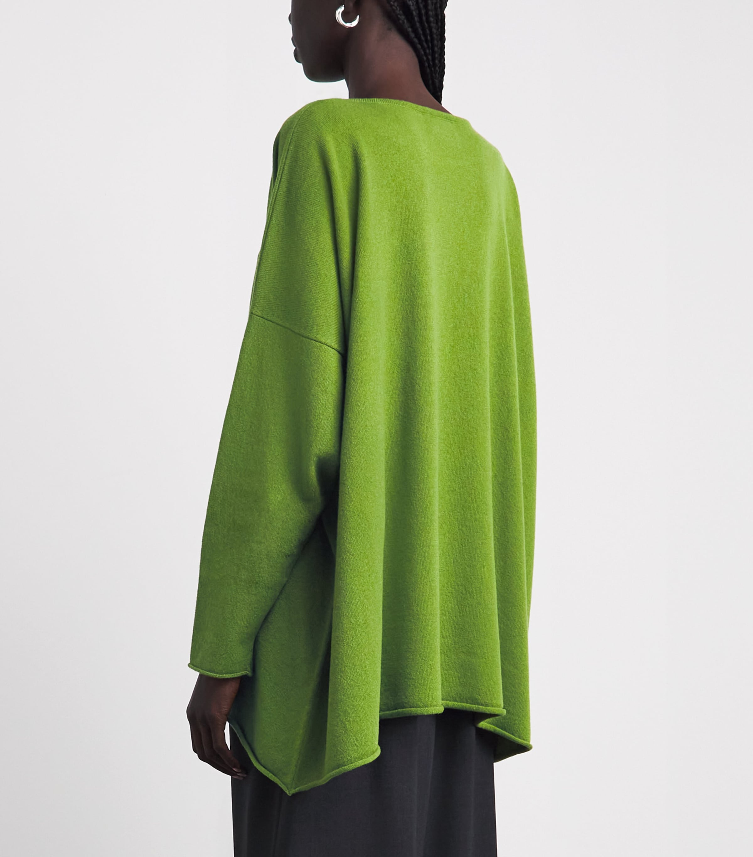eskandar エスカンダー リネン100% プルオーバー ニット カットソー Eskandar Green Cashmere Sweater | Harrods SA