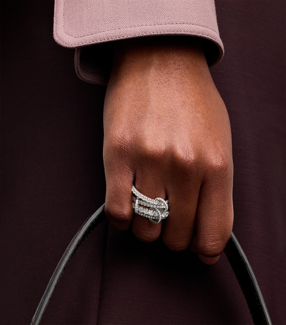 Platinum and Diamond Alix Ring PLATINUM Image 2