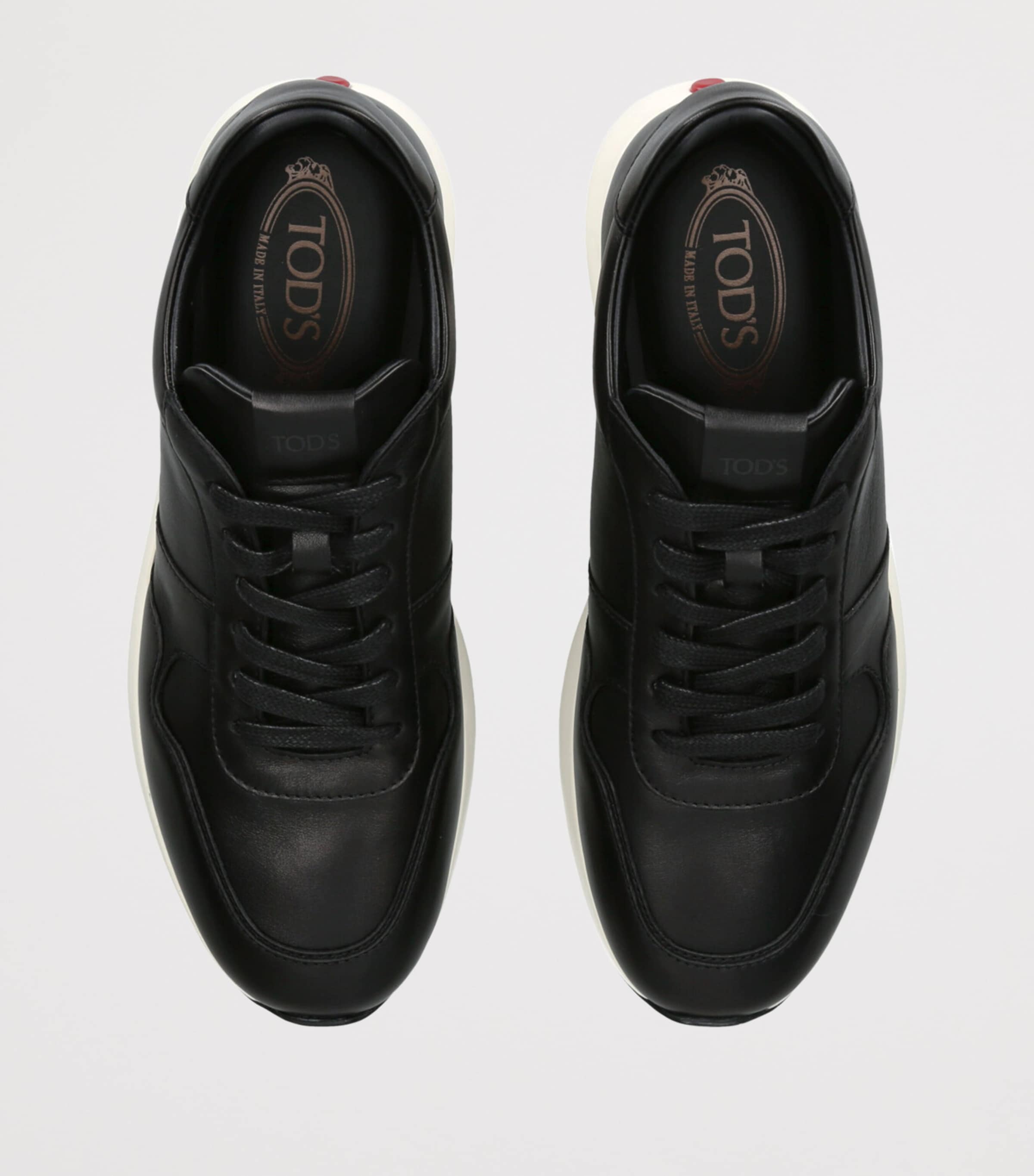 Leather Red Dot Sneakers BLK/WHITE Image 4