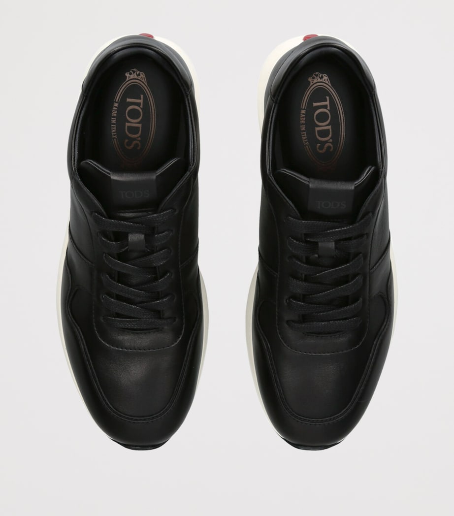 Leather Red Dot Sneakers BLK/WHITE Image 4