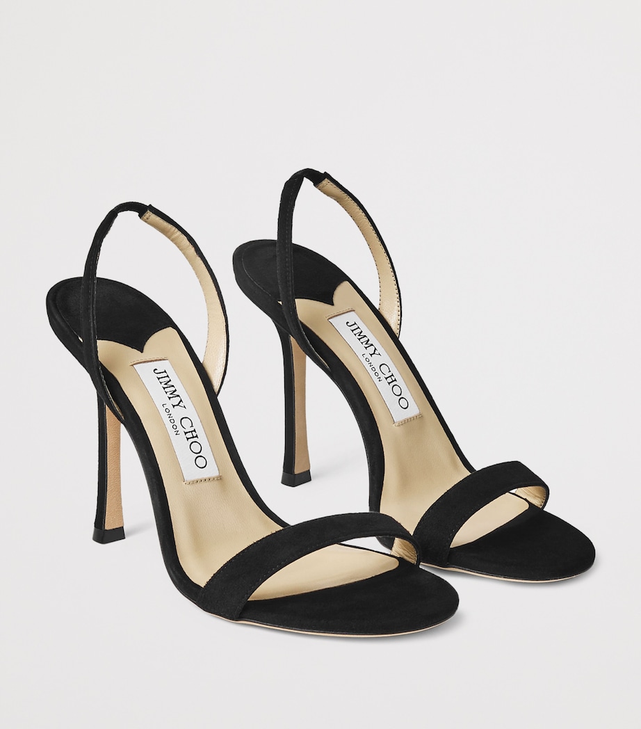Jimmy Choo Jen 100 Suede Heeled Sandals Black Image 2