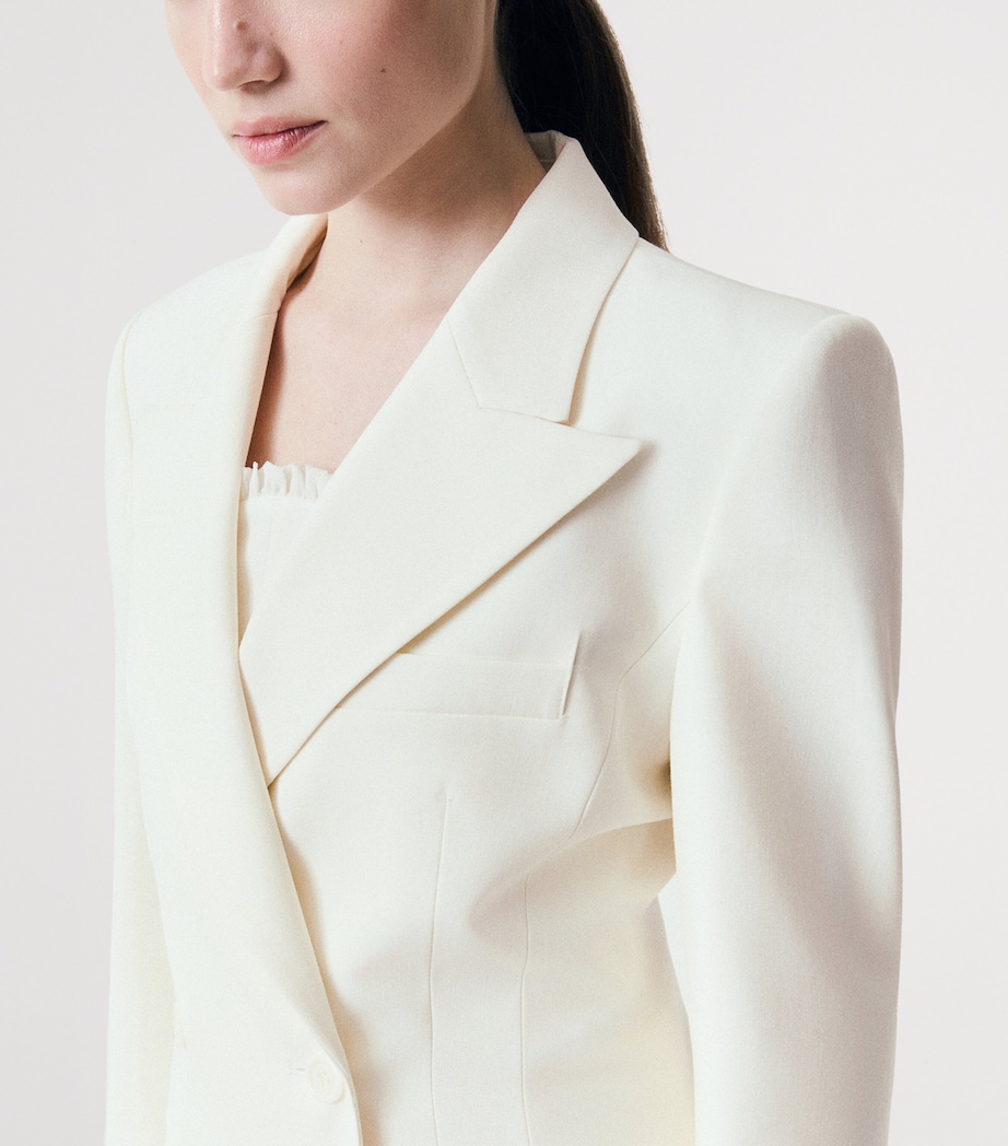Marella Womens x Cora Corré Double-Breasted Blazer Ivory Image 5