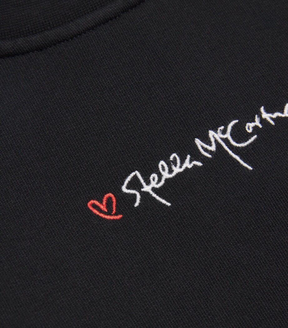 Organic Cotton Logo Sweatshirt (3-14+ Years) 961NERO LAVATO Image 3