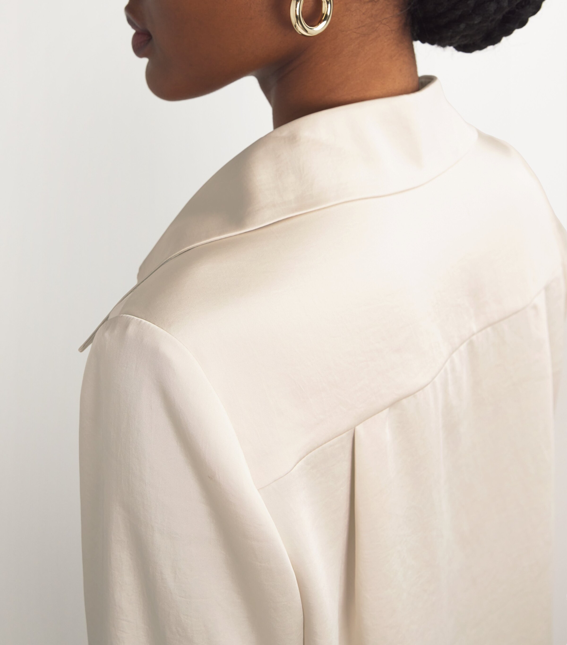 Satin Shirt ICE BEIGE Image 6