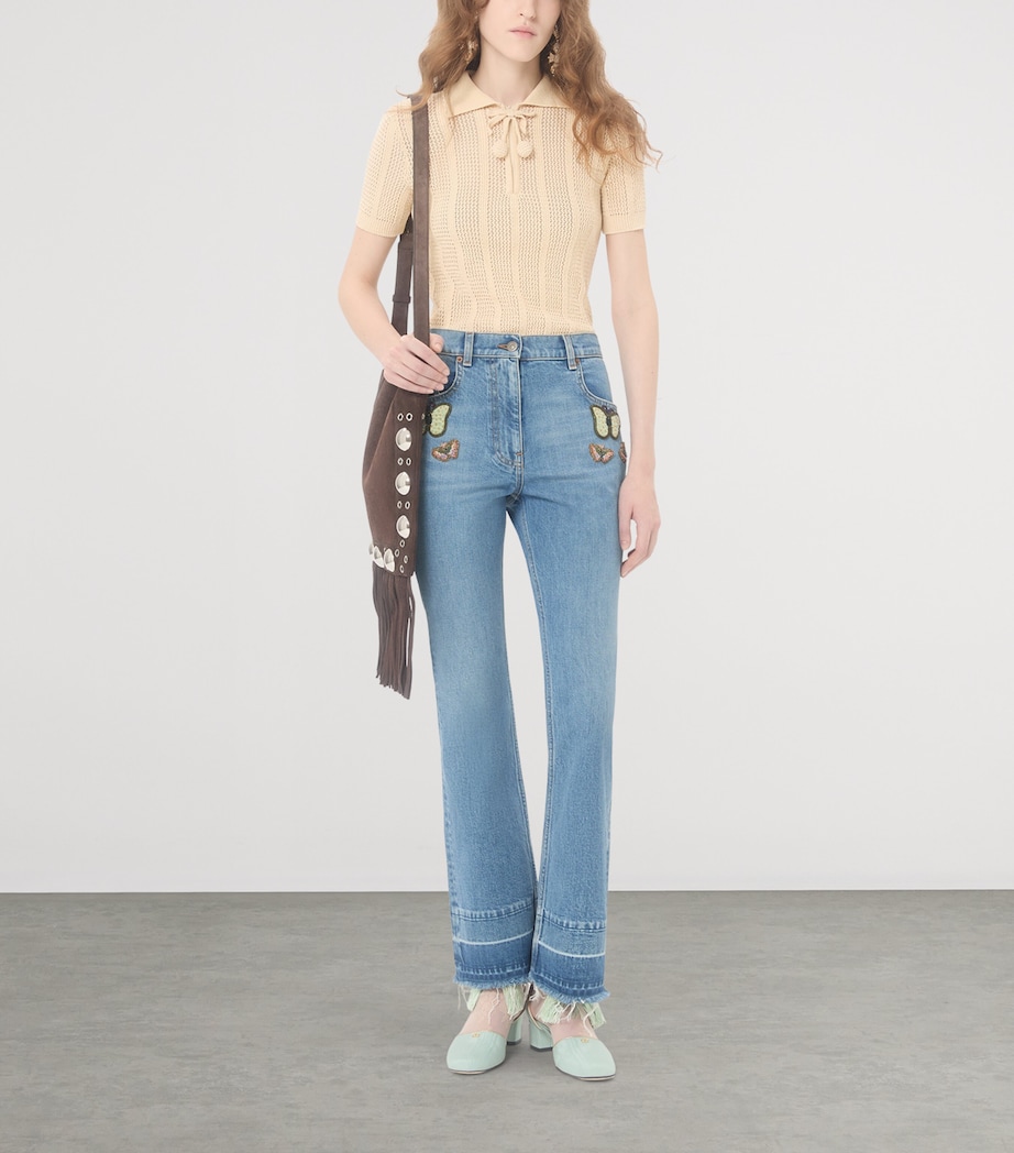 Valentino Womens Cotton Knitted Polo Shirt Image 5