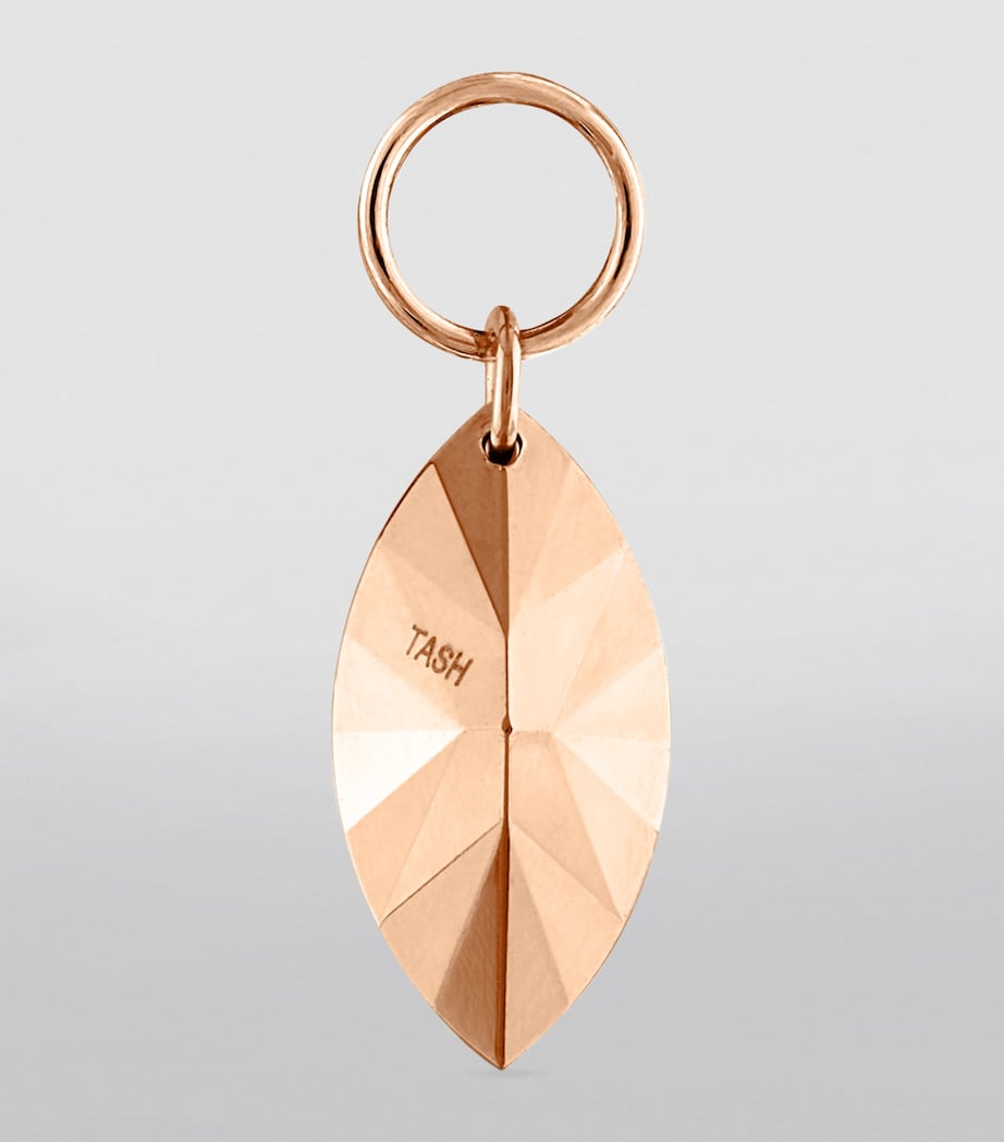 Faceted Gold Marquise Charm (9mm) ROSE GOLD Image 4