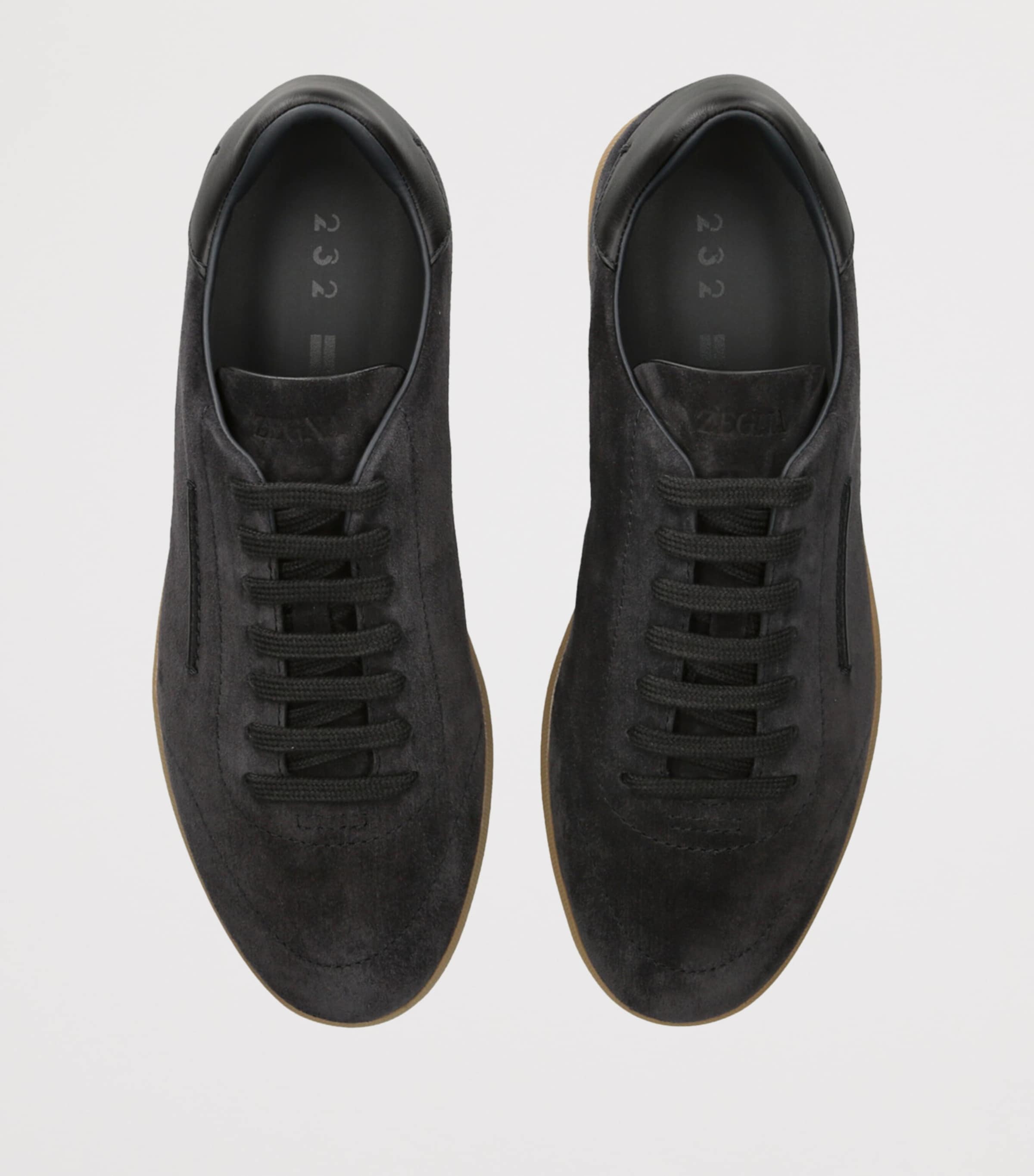 Zegna Navy Suede 232 Sneakers | Harrods UK