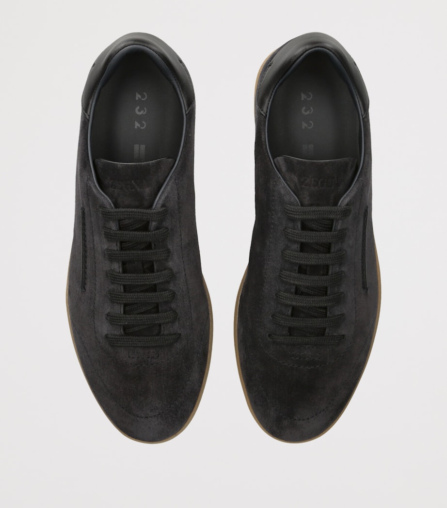 Zegna Suede 232 Sneakers Navy Image 4