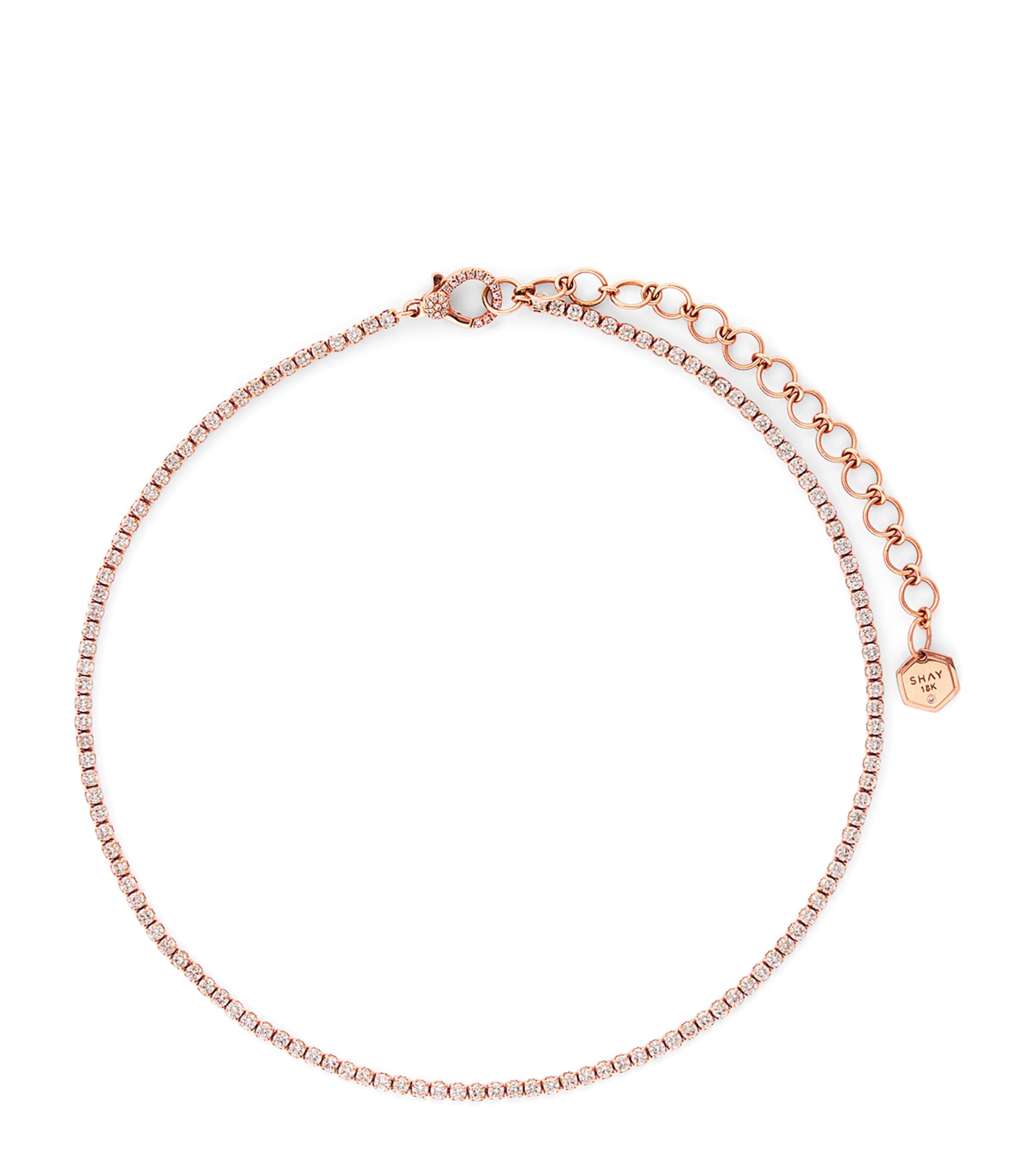 Rose Gold and Diamond Threads Tennis Choker
