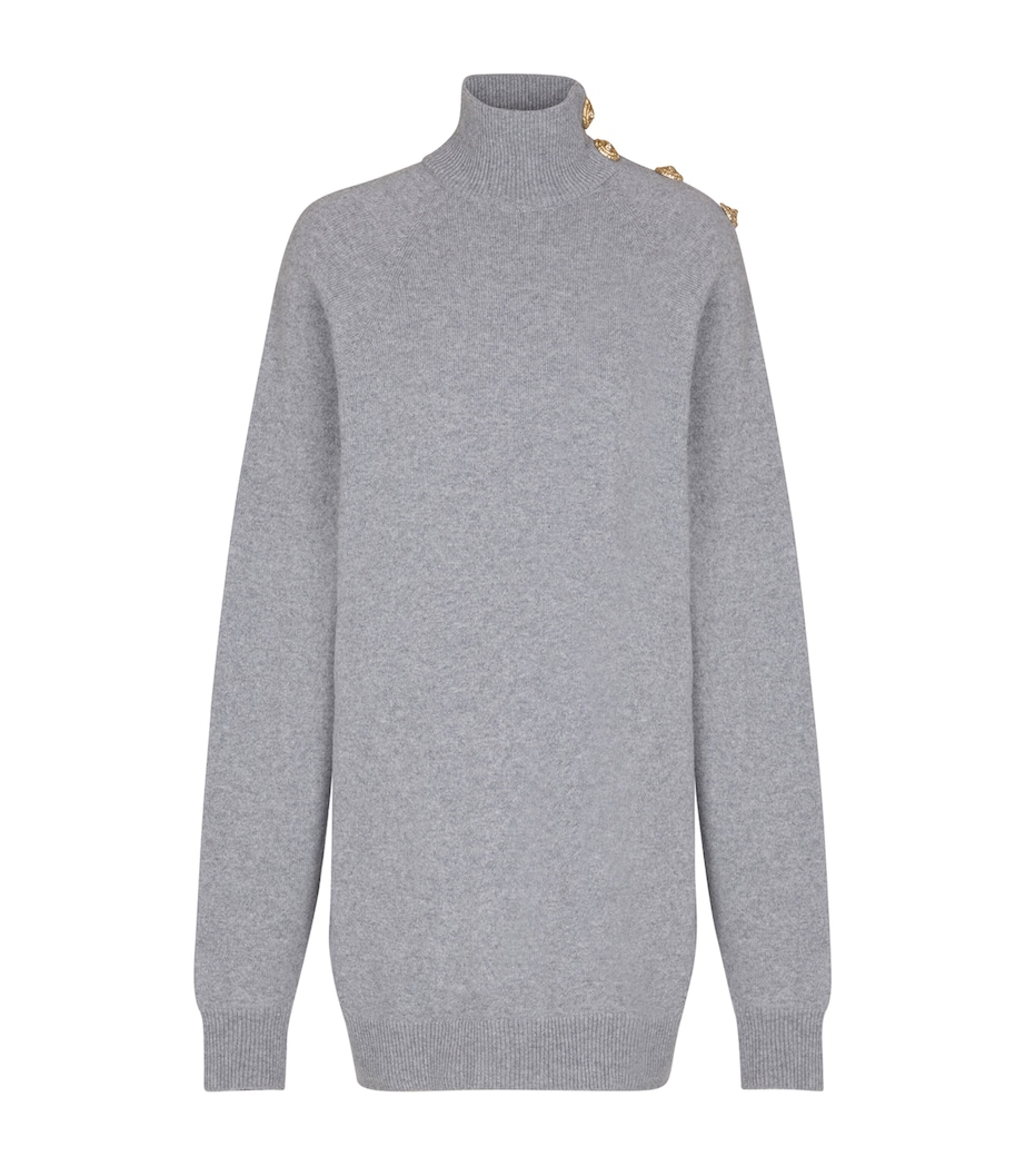 Cashmere-Virgin Wool Mini Sweater Dress 9UB GRIS CHIN Image 1