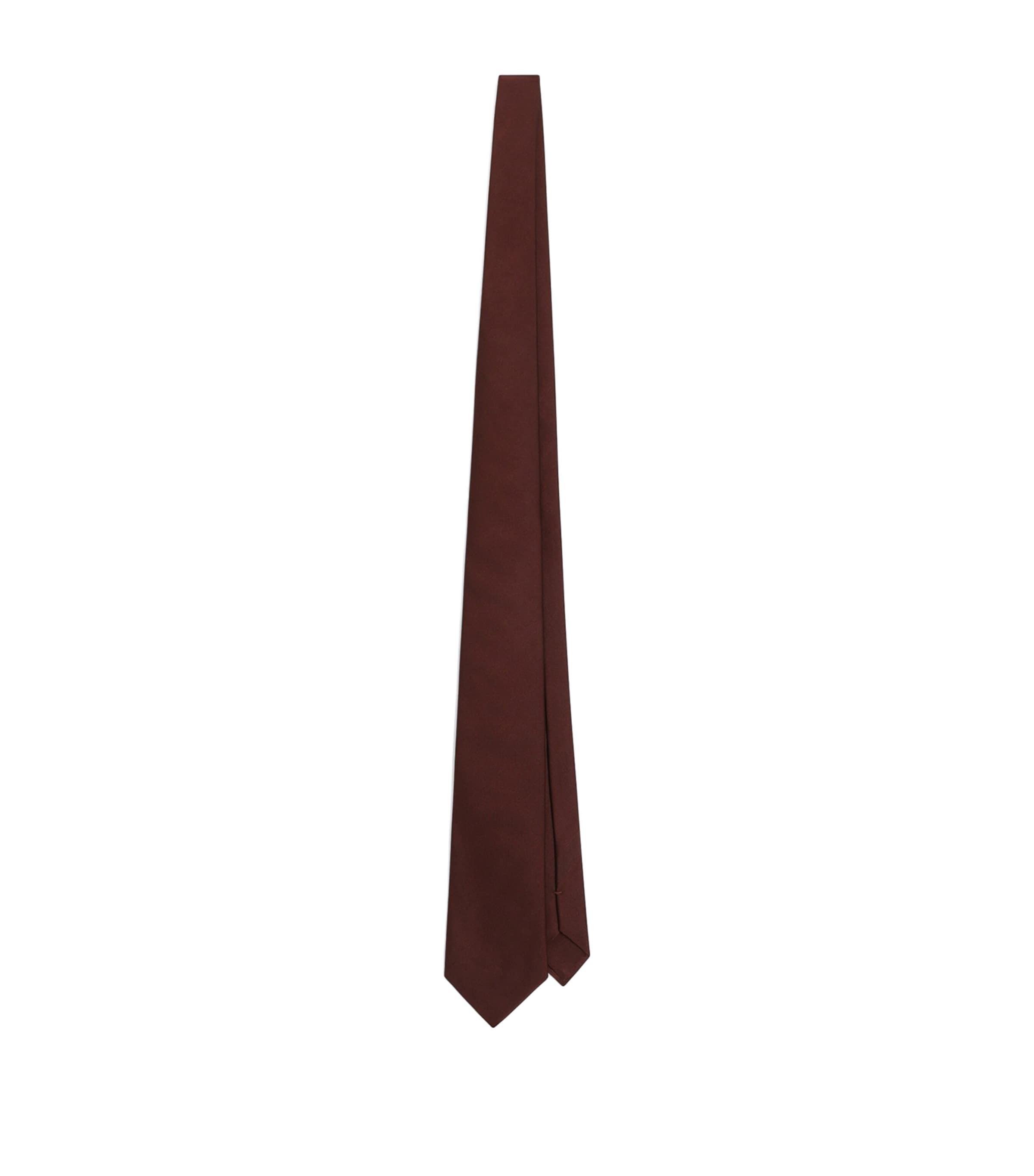 Dolce&Gabbana Satin Jacquard Tie Bordeaux Image 1