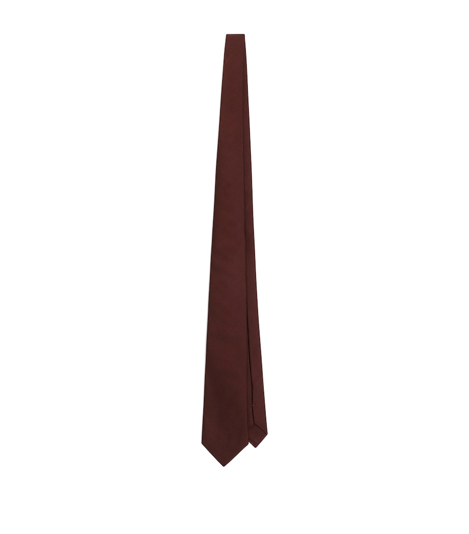 Dolce&Gabbana Satin Jacquard Tie Bordeaux Image 1