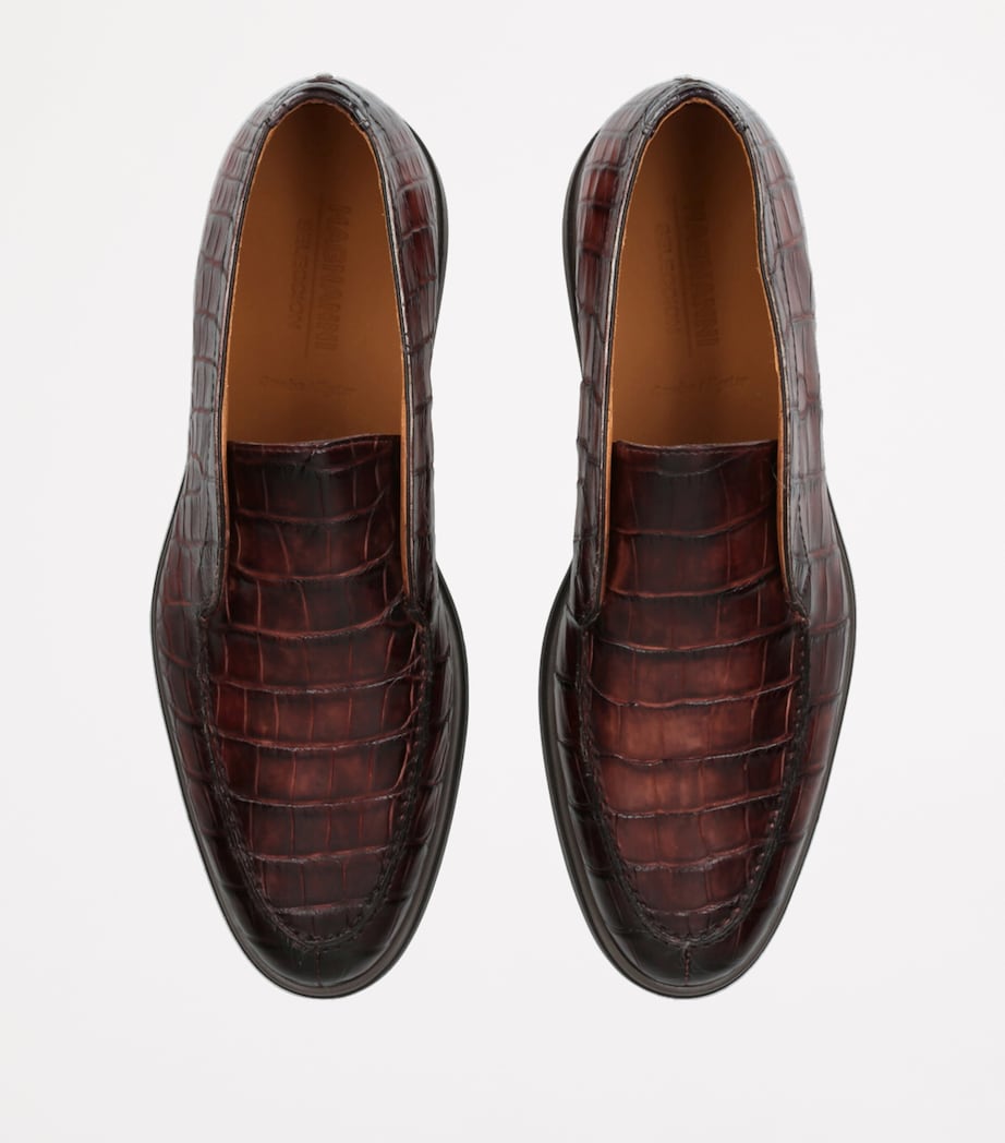 Crocodile Pariaso Mid-Top Loafers BROWN Image 4