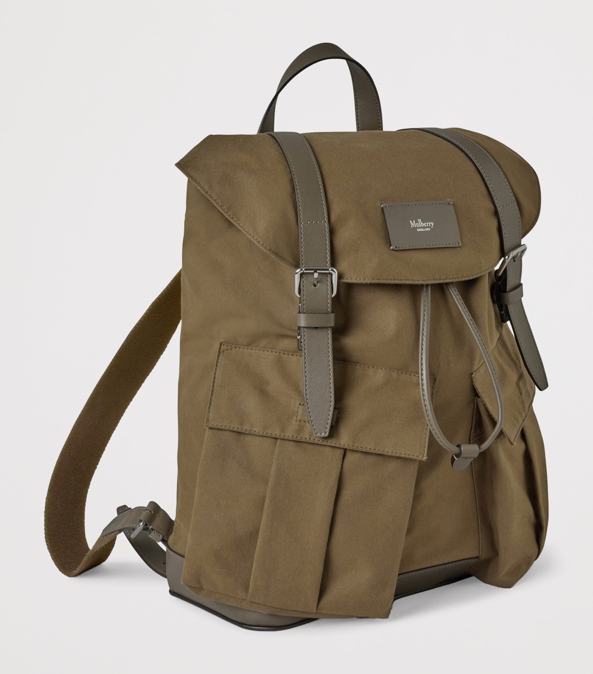 Waxed Cotton Heritage Backpack DARK MOSS Image 4