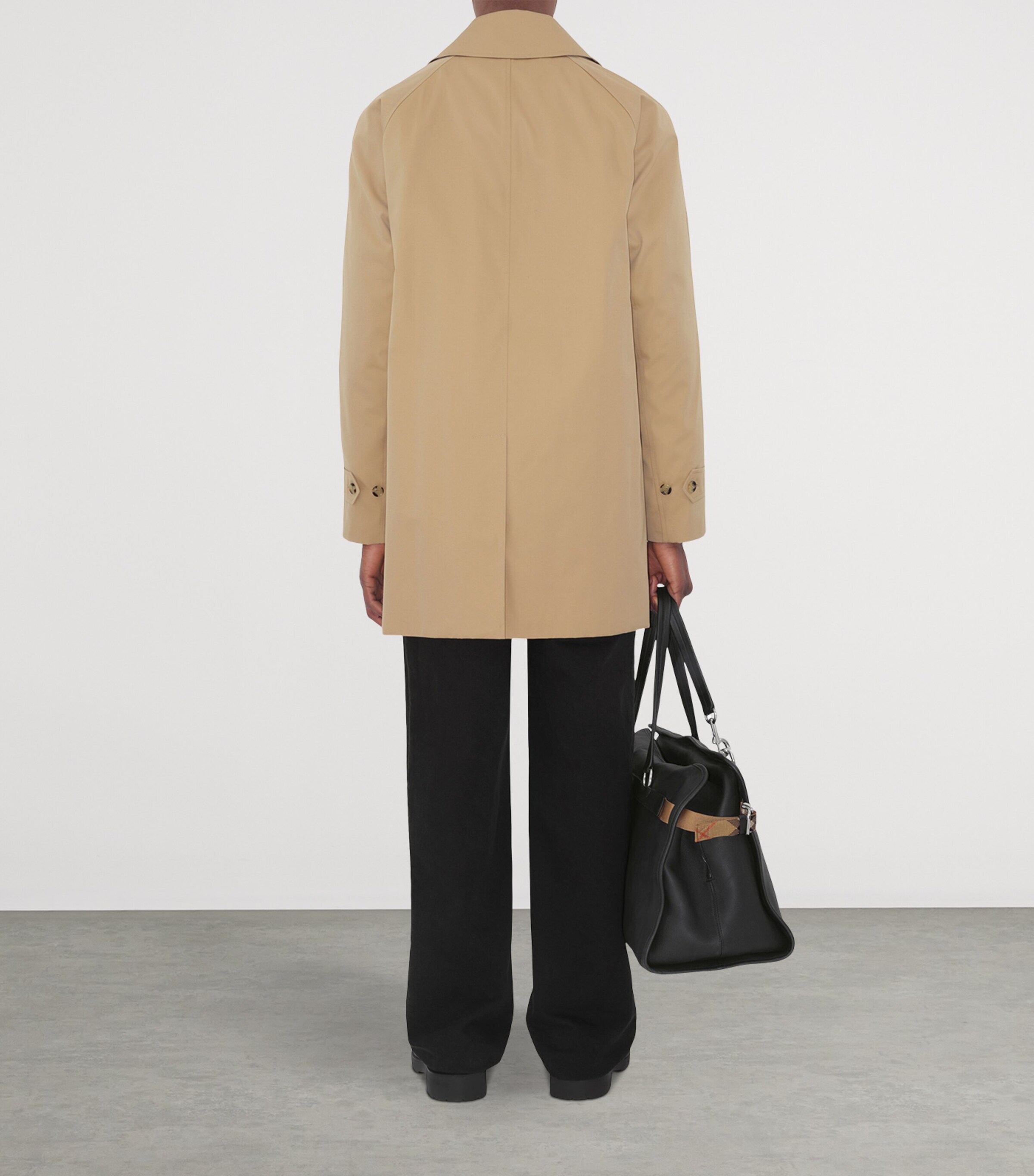 Burberry Mens Organic Cotton Car Coat Honey Image 4