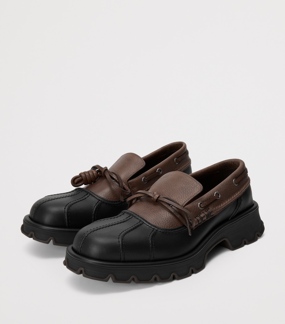 Leather Bobby Loafers BLACK/CACAO Image 2