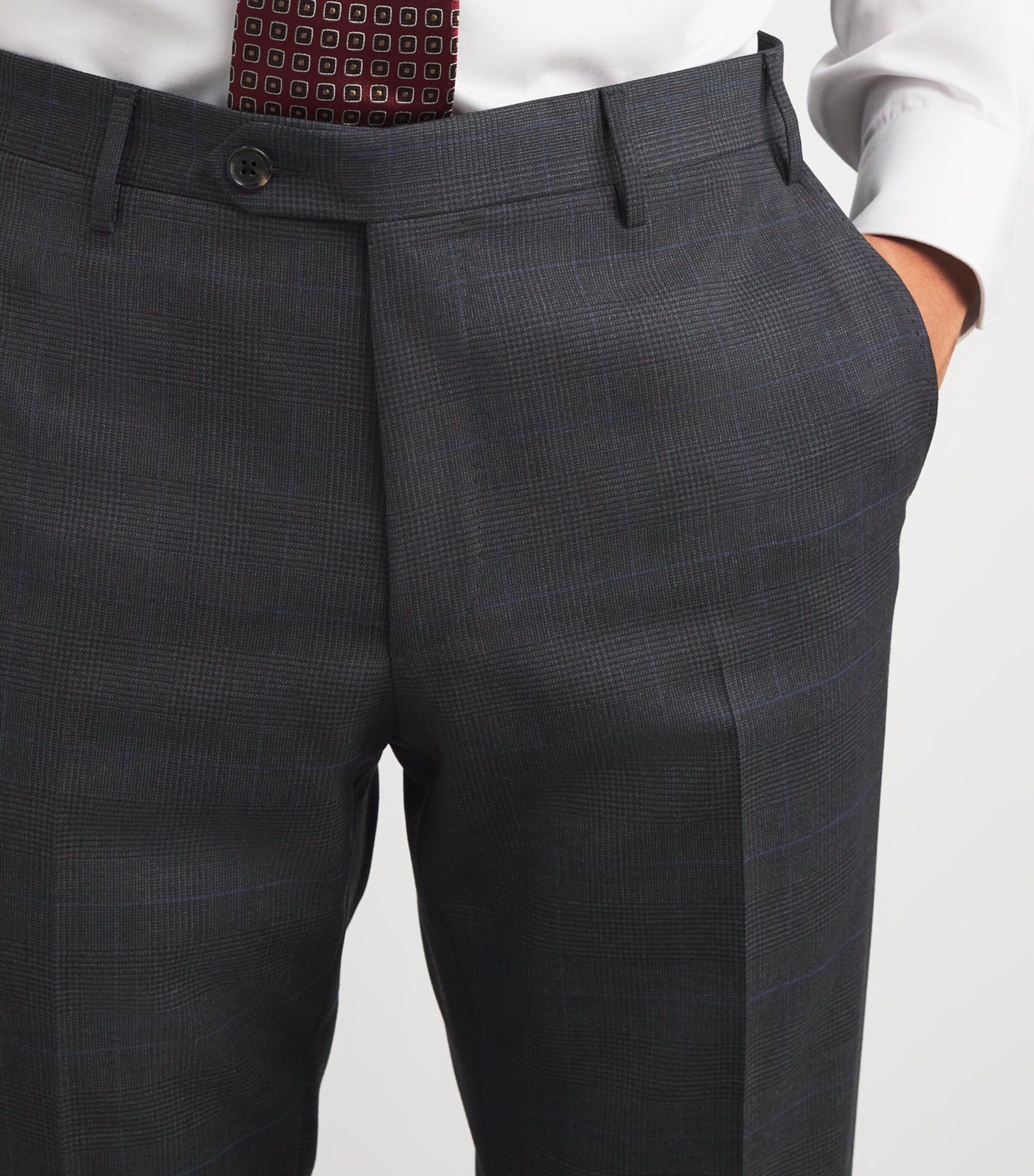 Corneliani Mens Virgin Wool 2-Piece Suit Grey Melange Image 7