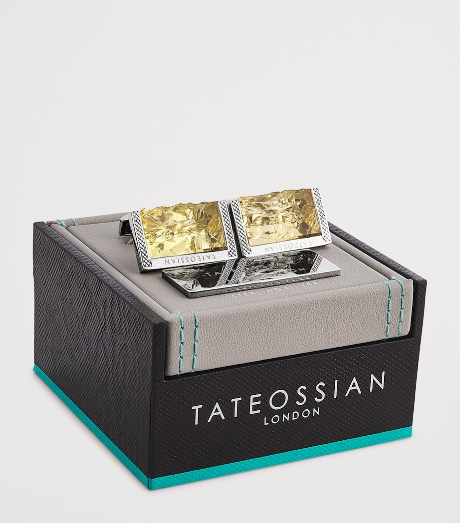 Sterling SIlver Lemon Quartz Cufflinks YELLOW Image 3