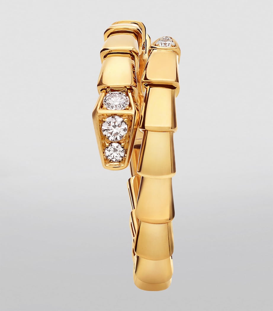 Bvlgari Yellow Gold and Diamond Serpenti Viper Ring Yellow Gold Image 5