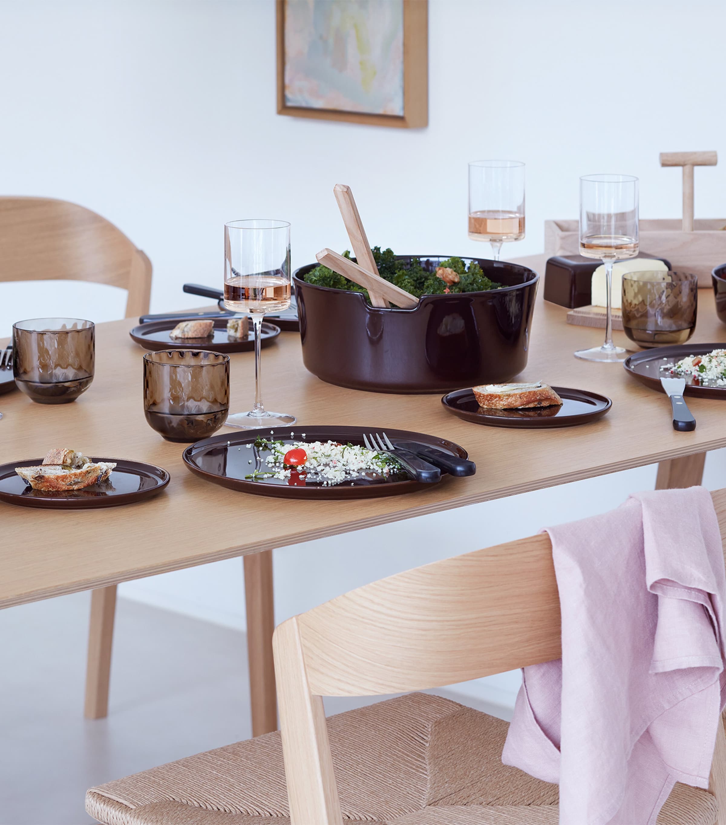 Set of 2 Porcelain Collective Dinner Plates (26cm) MOCHA Image 6