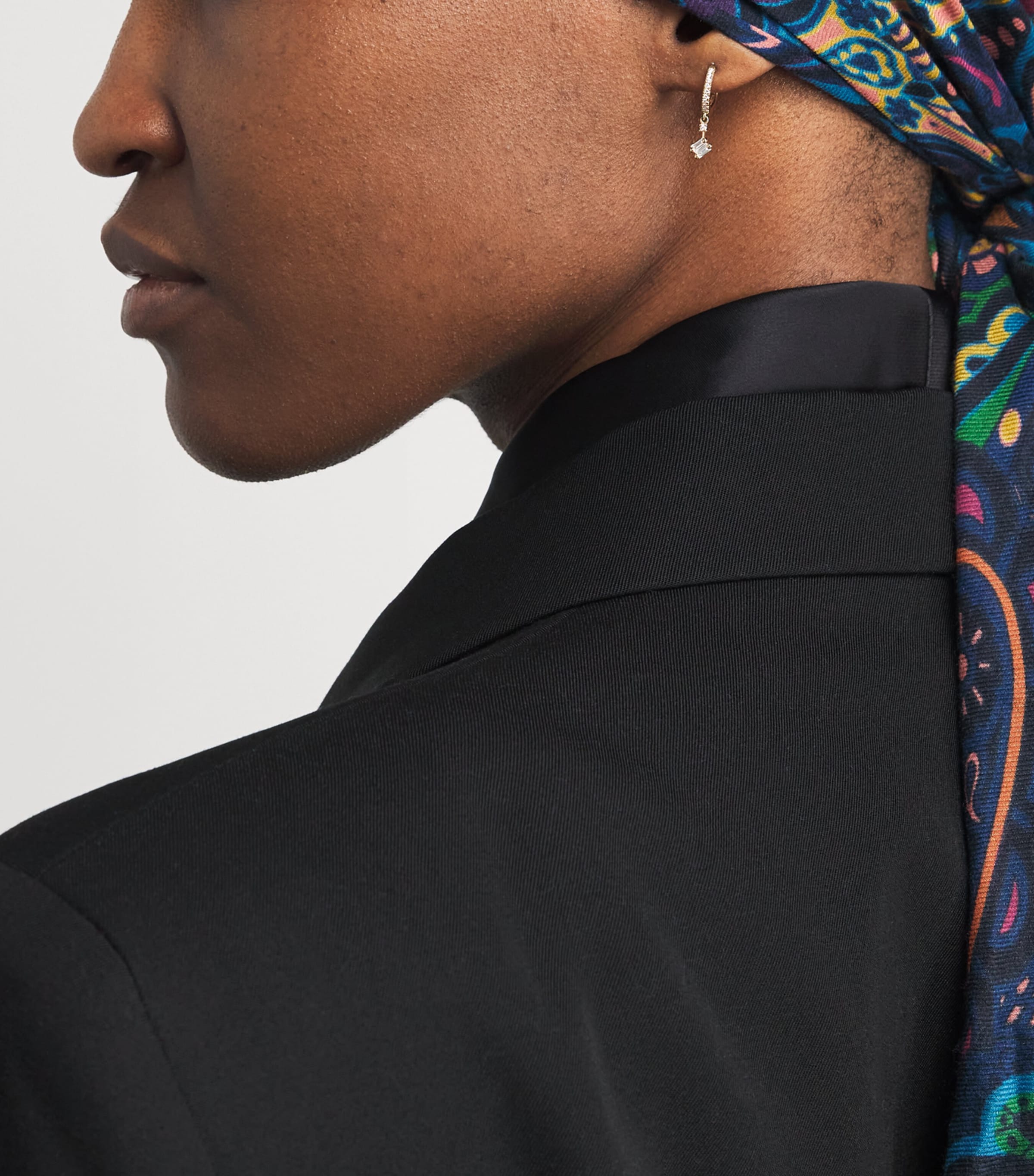 Rose Gold and White Diamond Bold Drop Earrings 18K RG/WD Image 2