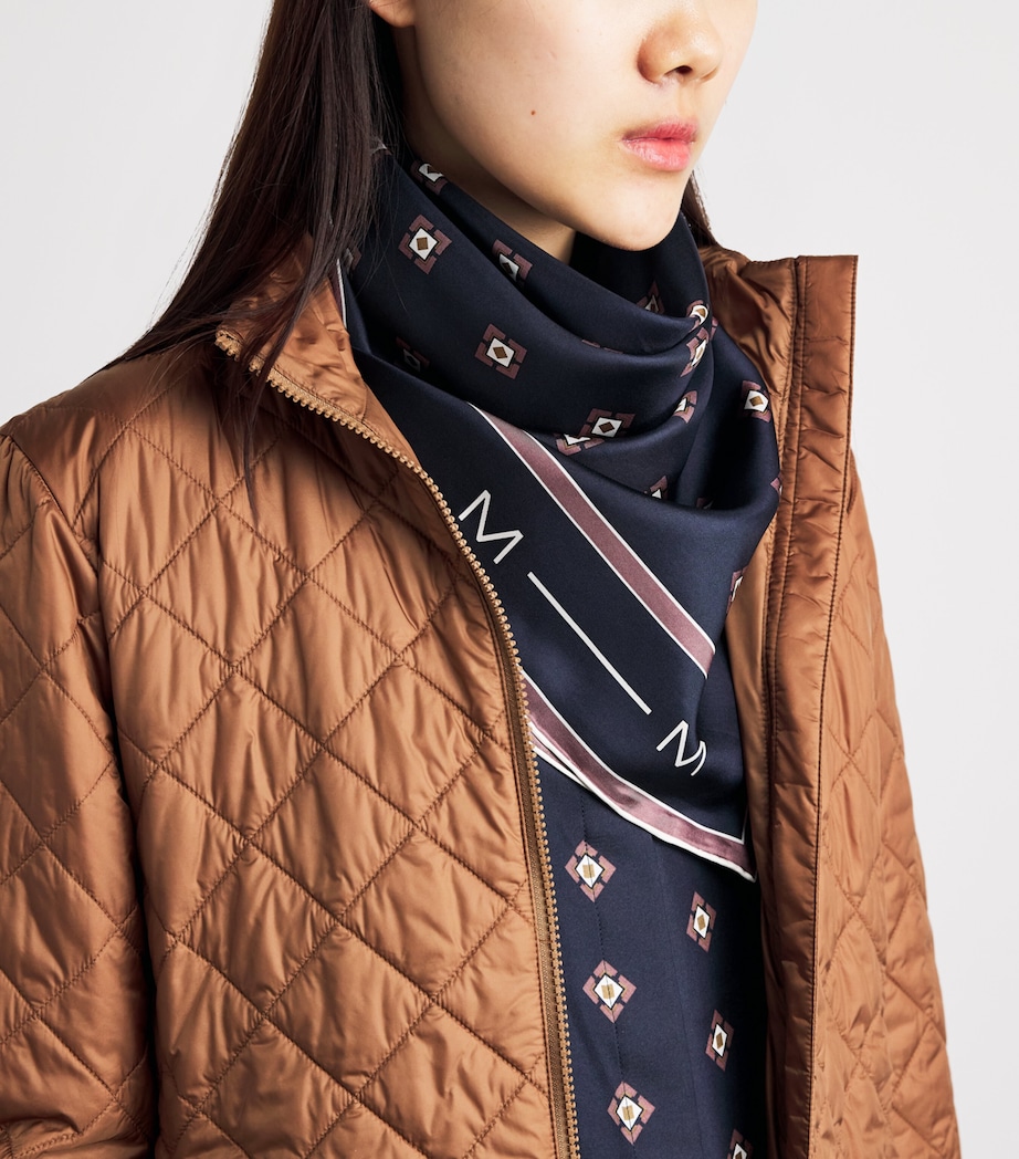 MM Silk Printed Scarf Ultramarine St Image 2