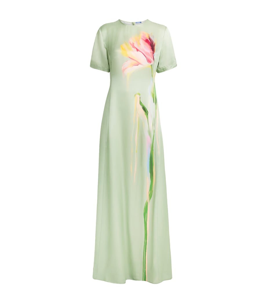 LEO LIN Womens Floral Alice Maxi Dress Tulip Print In Green Image 1