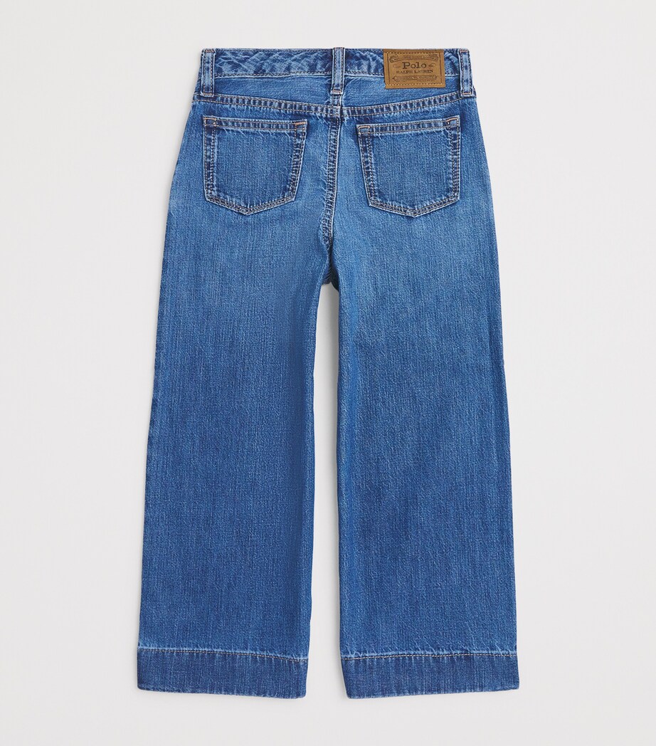 Ralph Lauren Kids Wide Leg Jeans (2-6 Years) Peajay Wash Image 2