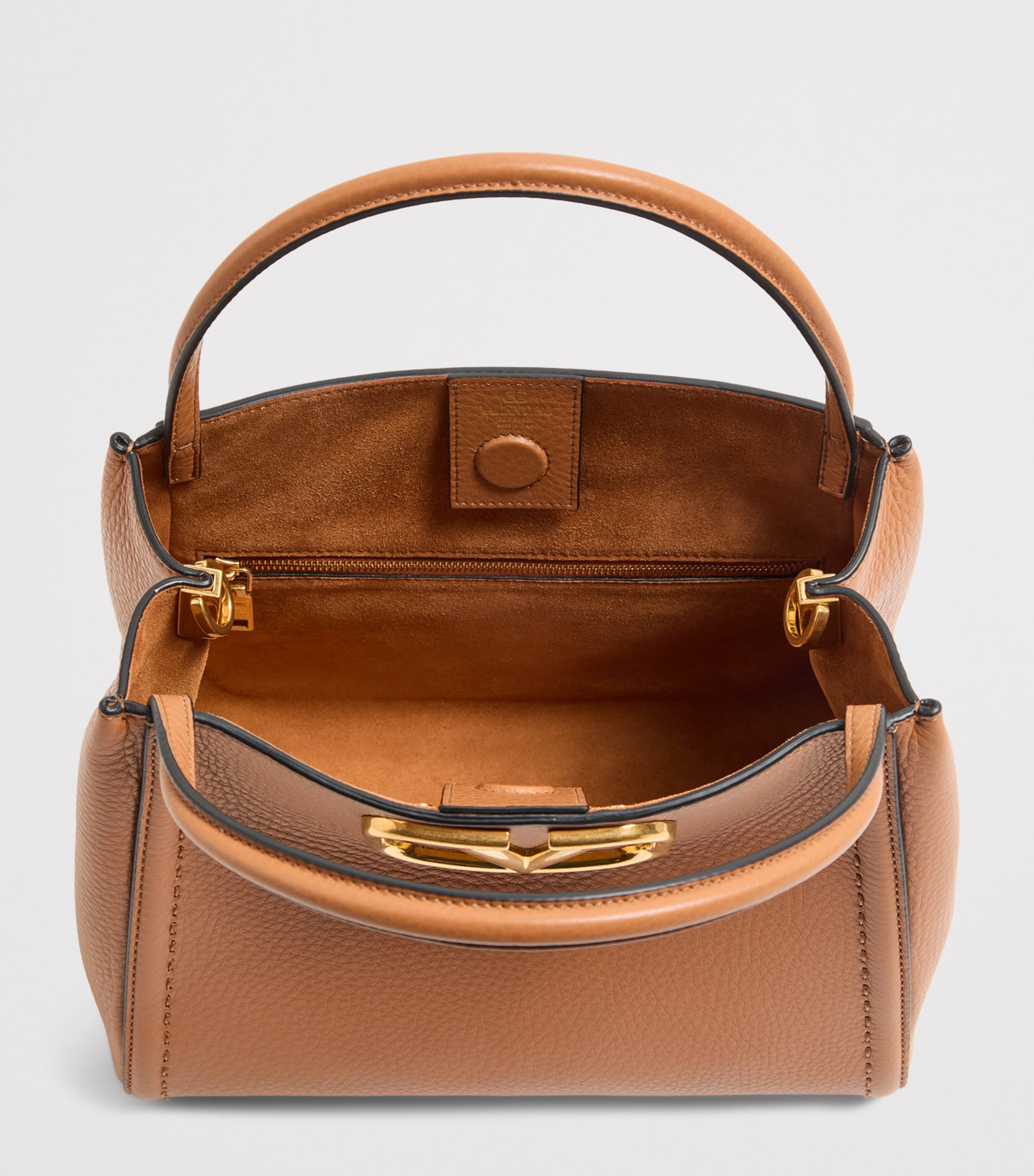 Medium Leather Alltime Top-Handle Bag BR9 Image 5