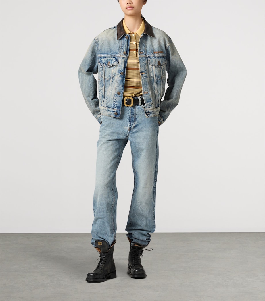 Miu Miu Womens Straight Leg Jeans Image 2