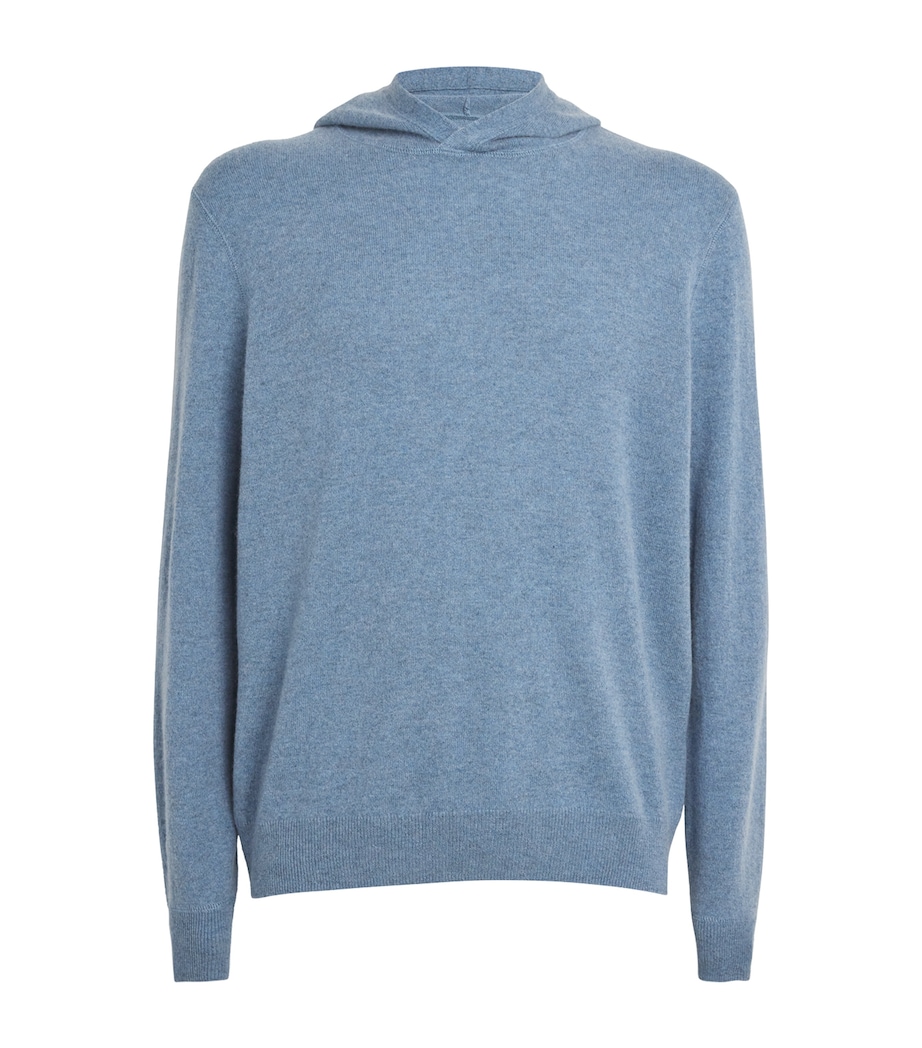 Cashmere Knitted Hoodie MYSTIC BLUE HEATHER Image 1