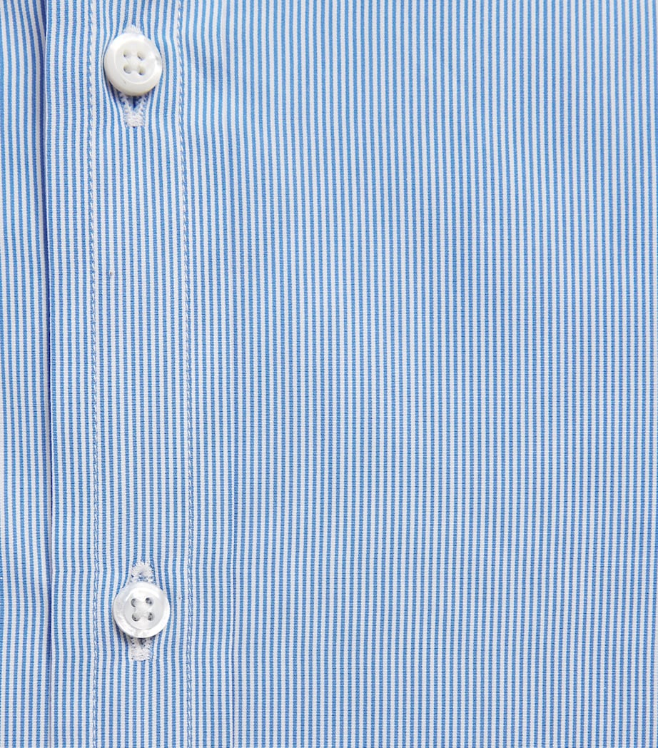 Ralph Lauren Purple Label Mens Cotton Stripe Philip Shirt Blue Image 6